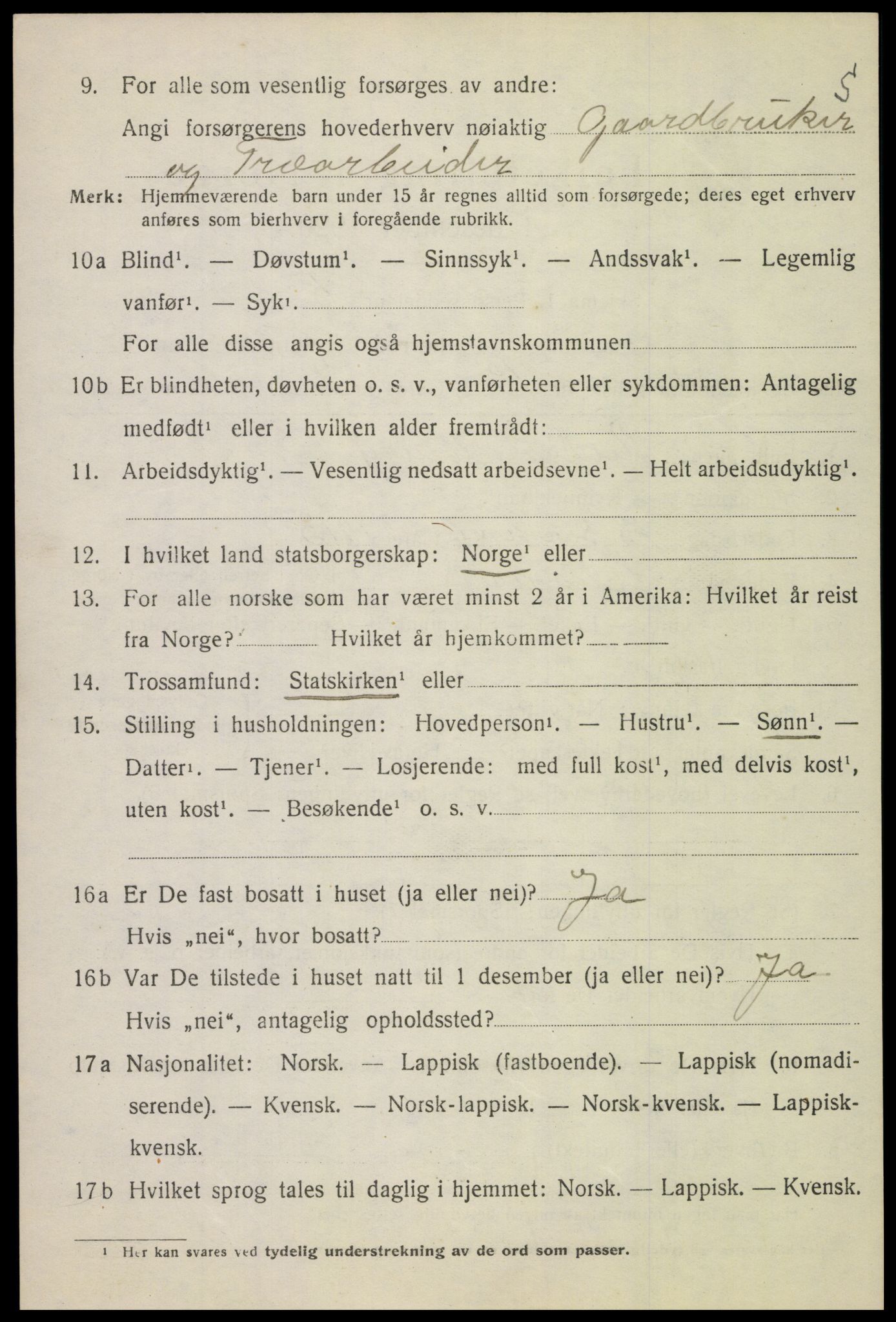 SAT, Folketelling 1920 for 1839 Beiarn herred, 1920, s. 1903