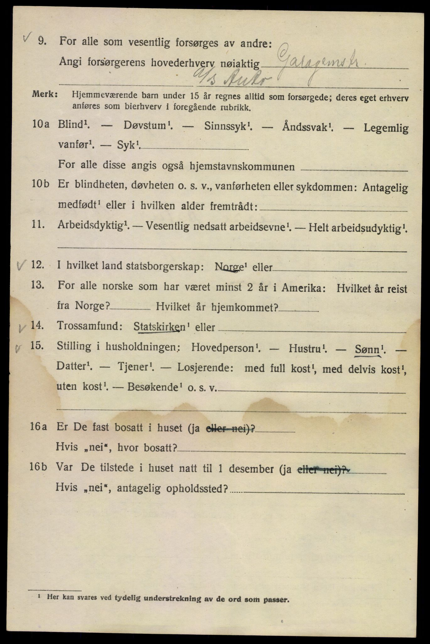 SAO, Folketelling 1920 for 0301 Kristiania kjøpstad, 1920, s. 364734