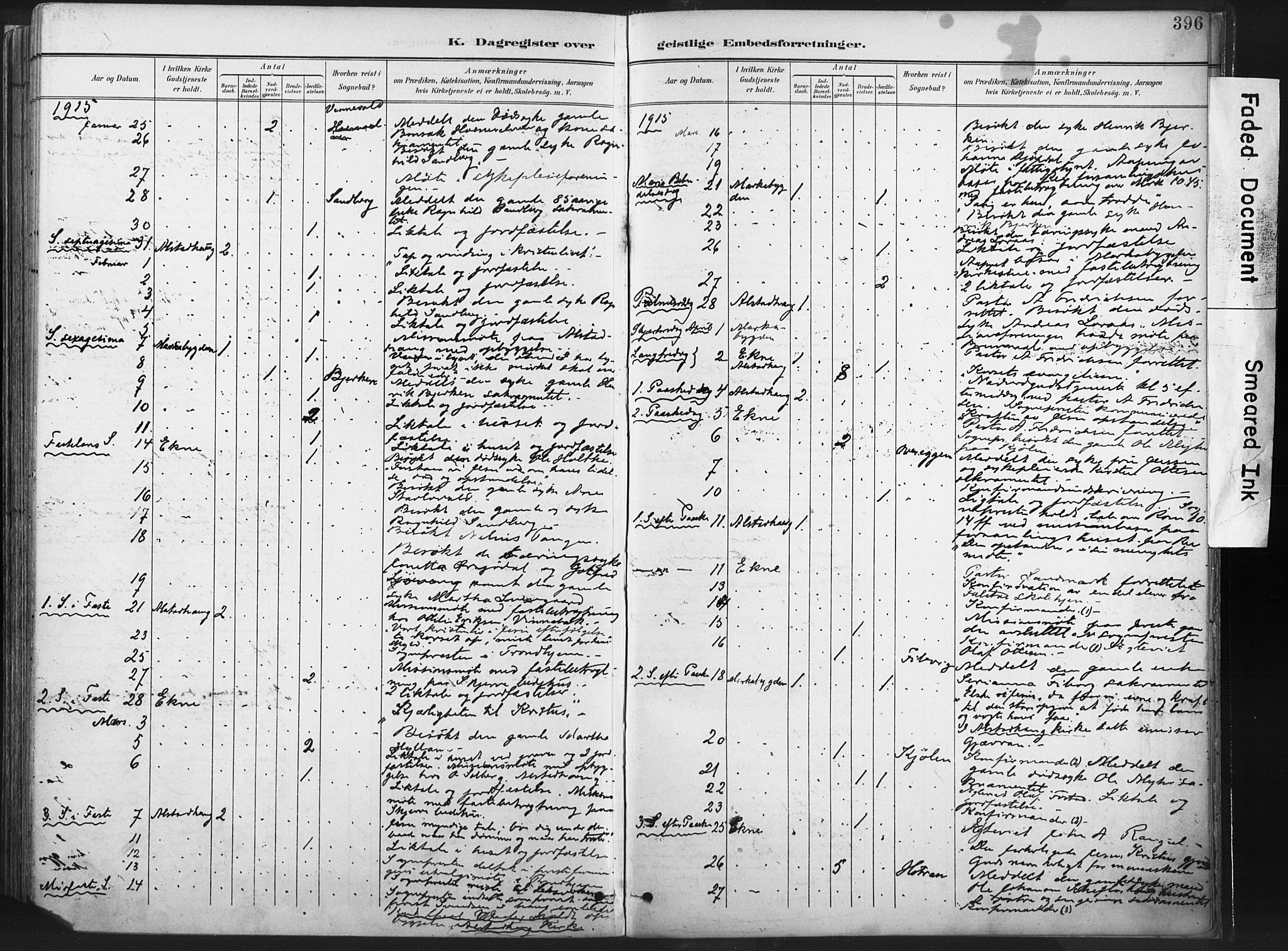 Ministerialprotokoller, klokkerbøker og fødselsregistre - Nord-Trøndelag, AV/SAT-A-1458/717/L0162: Ministerialbok nr. 717A12, 1898-1923, s. 396