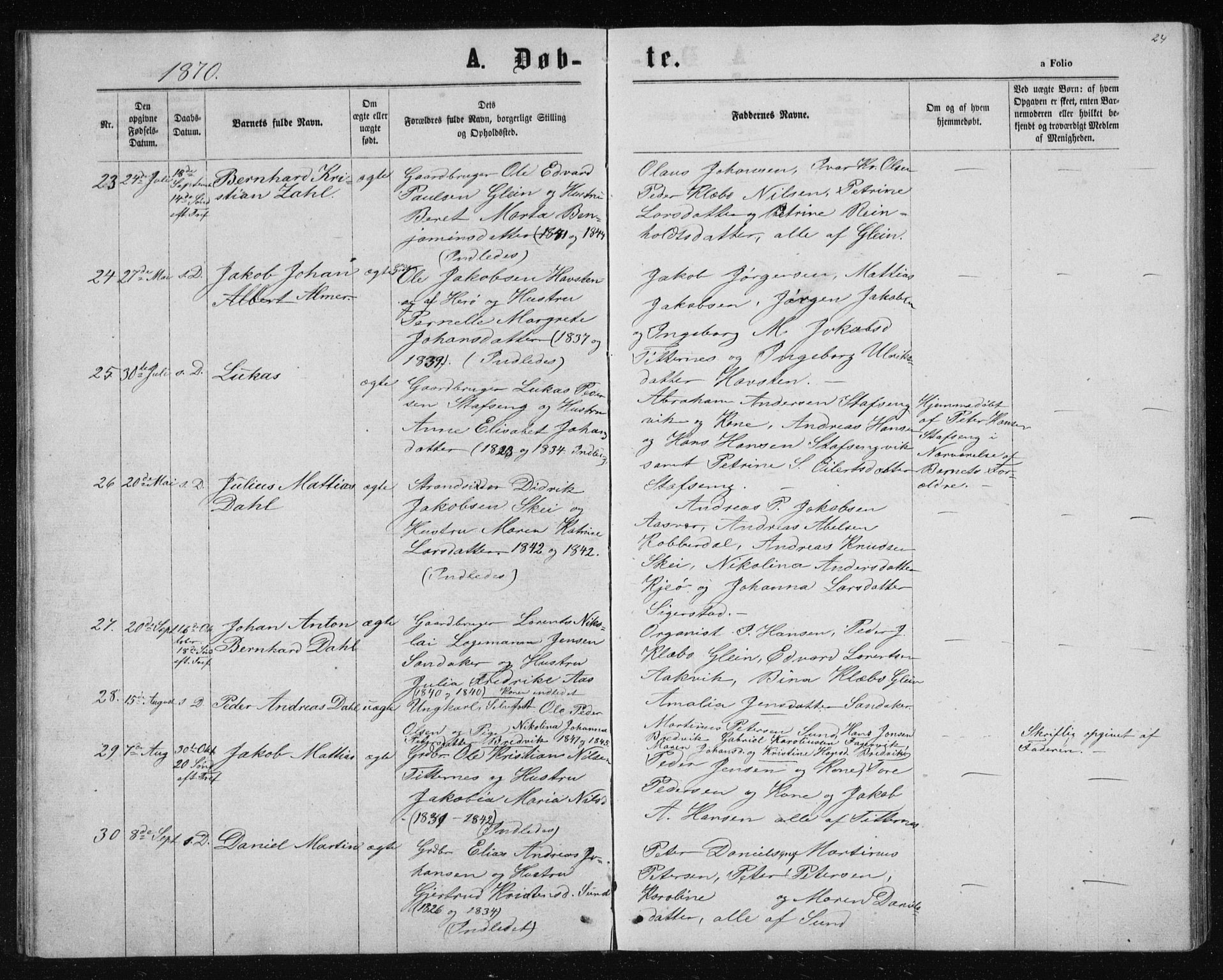 Ministerialprotokoller, klokkerbøker og fødselsregistre - Nordland, AV/SAT-A-1459/835/L0531: Klokkerbok nr. 835C03, 1865-1877, s. 24
