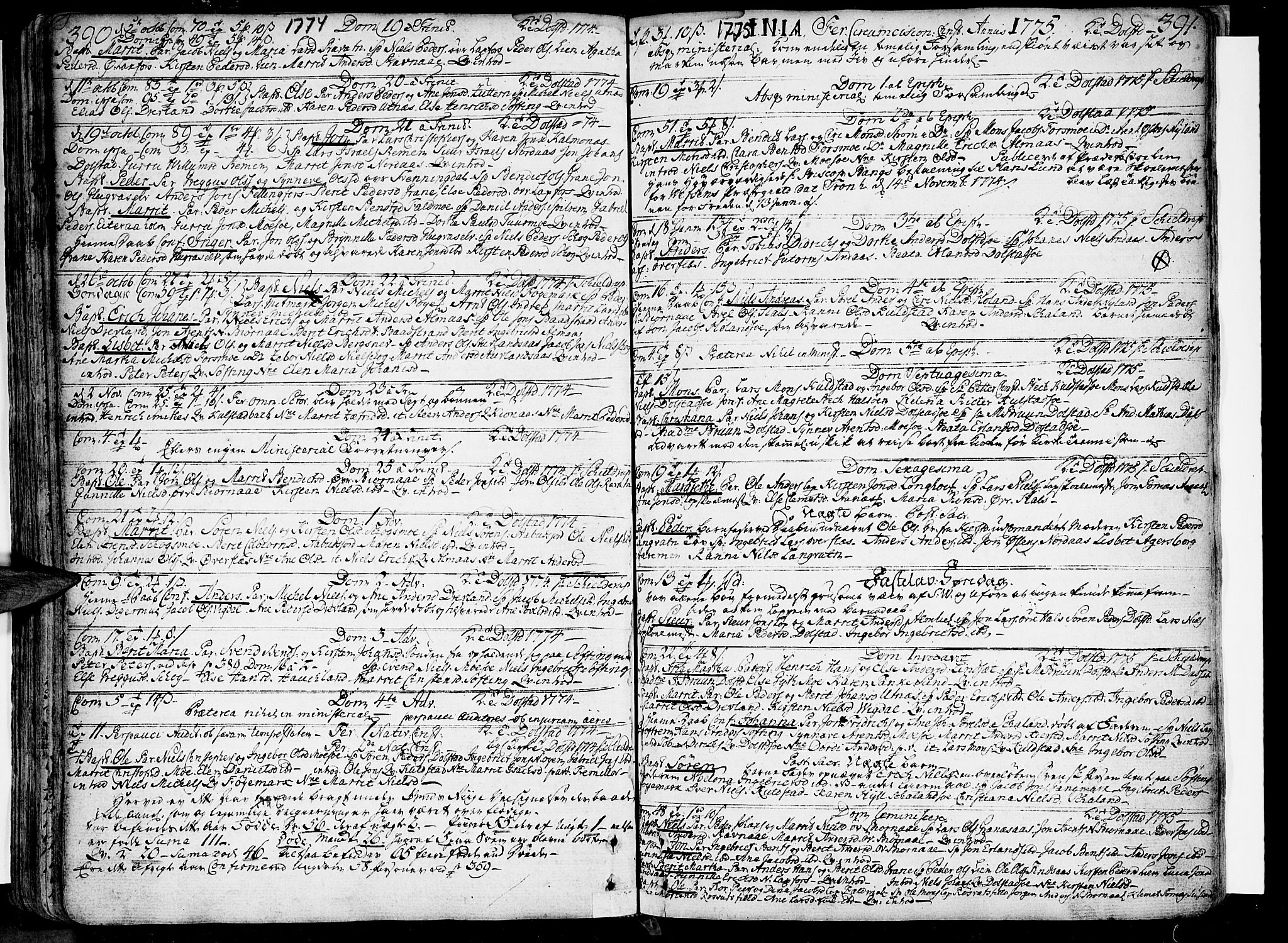 Ministerialprotokoller, klokkerbøker og fødselsregistre - Nordland, AV/SAT-A-1459/820/L0285: Ministerialbok nr. 820A06, 1753-1778, s. 390-391