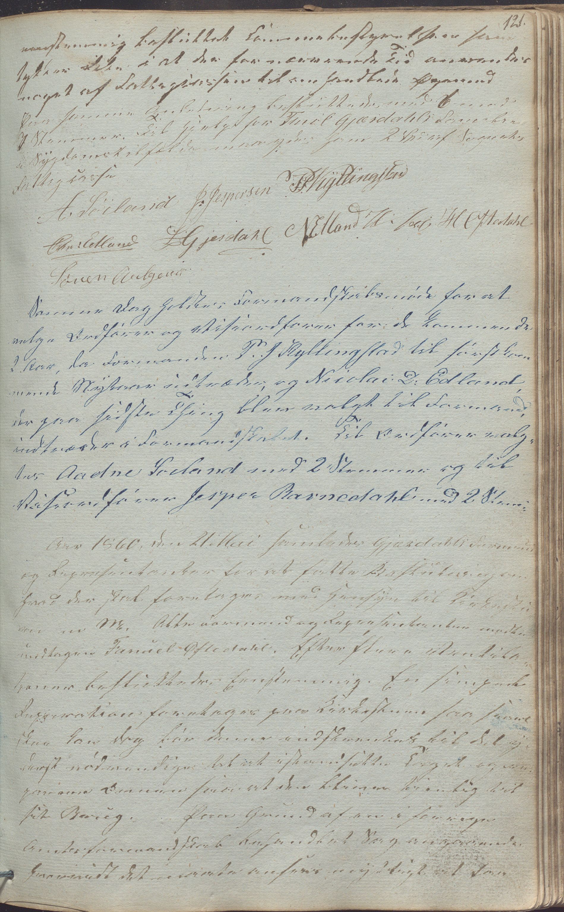 Gjesdal kommune - Formannskapet, IKAR/K-101383/A/Aa/L0001: Møtebok, 1837-1875, s. 121a