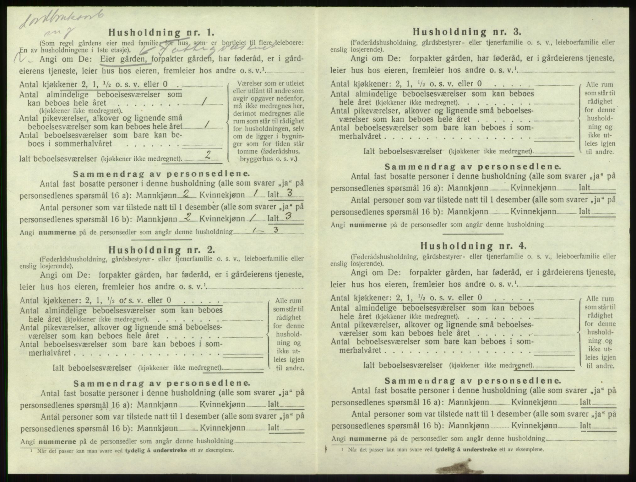 SAB, Folketelling 1920 for 1418 Balestrand herred, 1920, s. 396