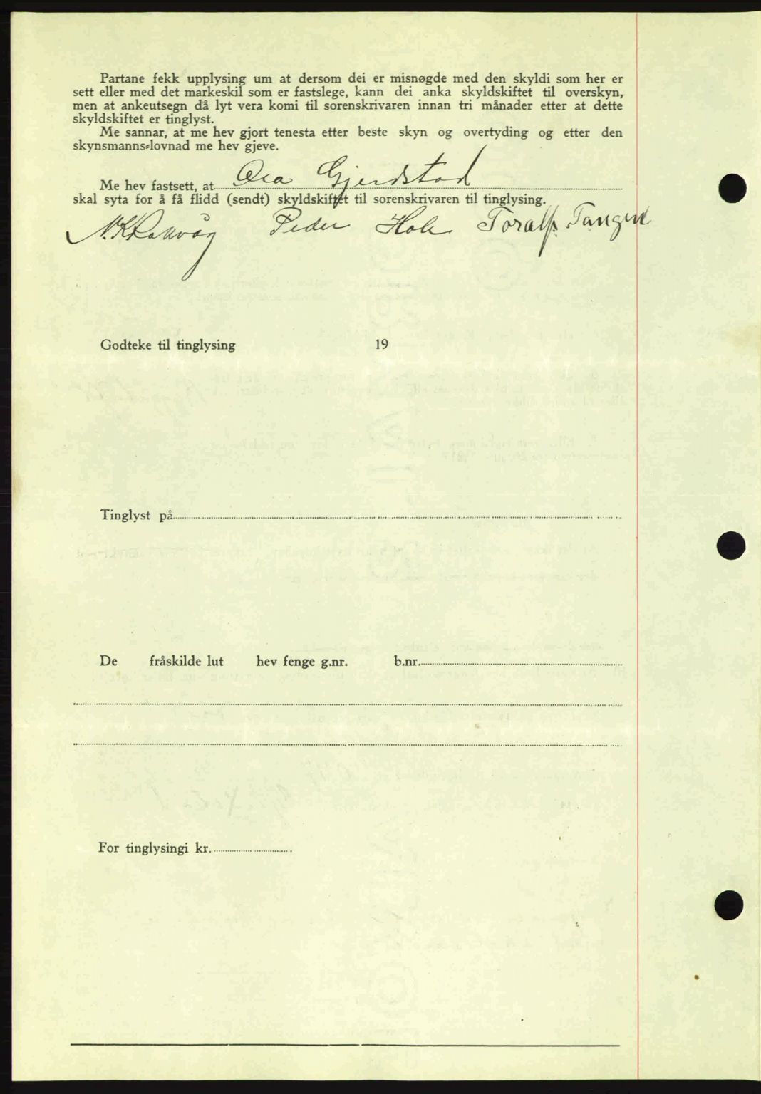 Romsdal sorenskriveri, AV/SAT-A-4149/1/2/2C: Pantebok nr. A8, 1939-1940, Dagboknr: 641/1940