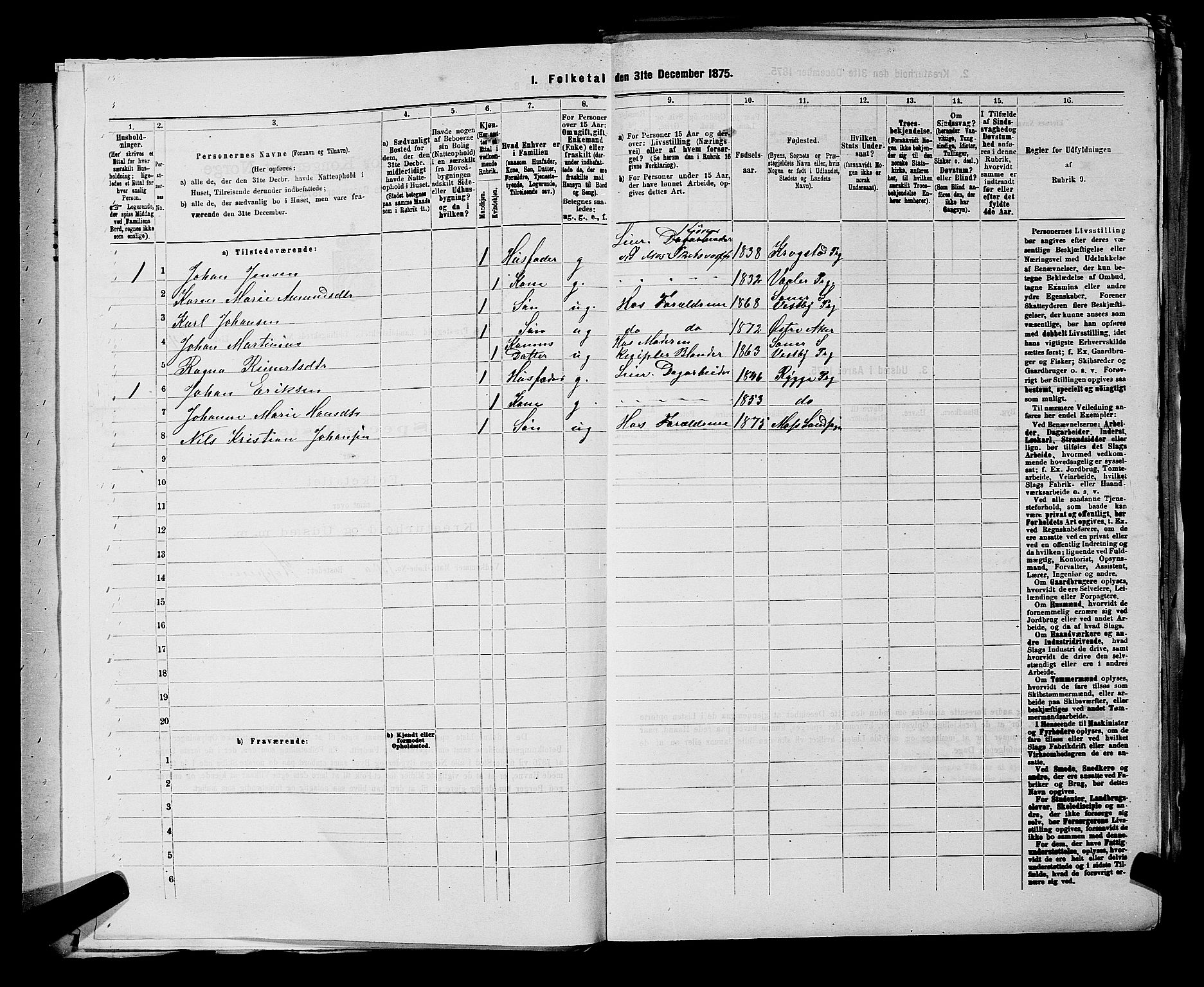 RA, Folketelling 1875 for 0194L Moss prestegjeld, Moss landsokn, 1875, s. 23