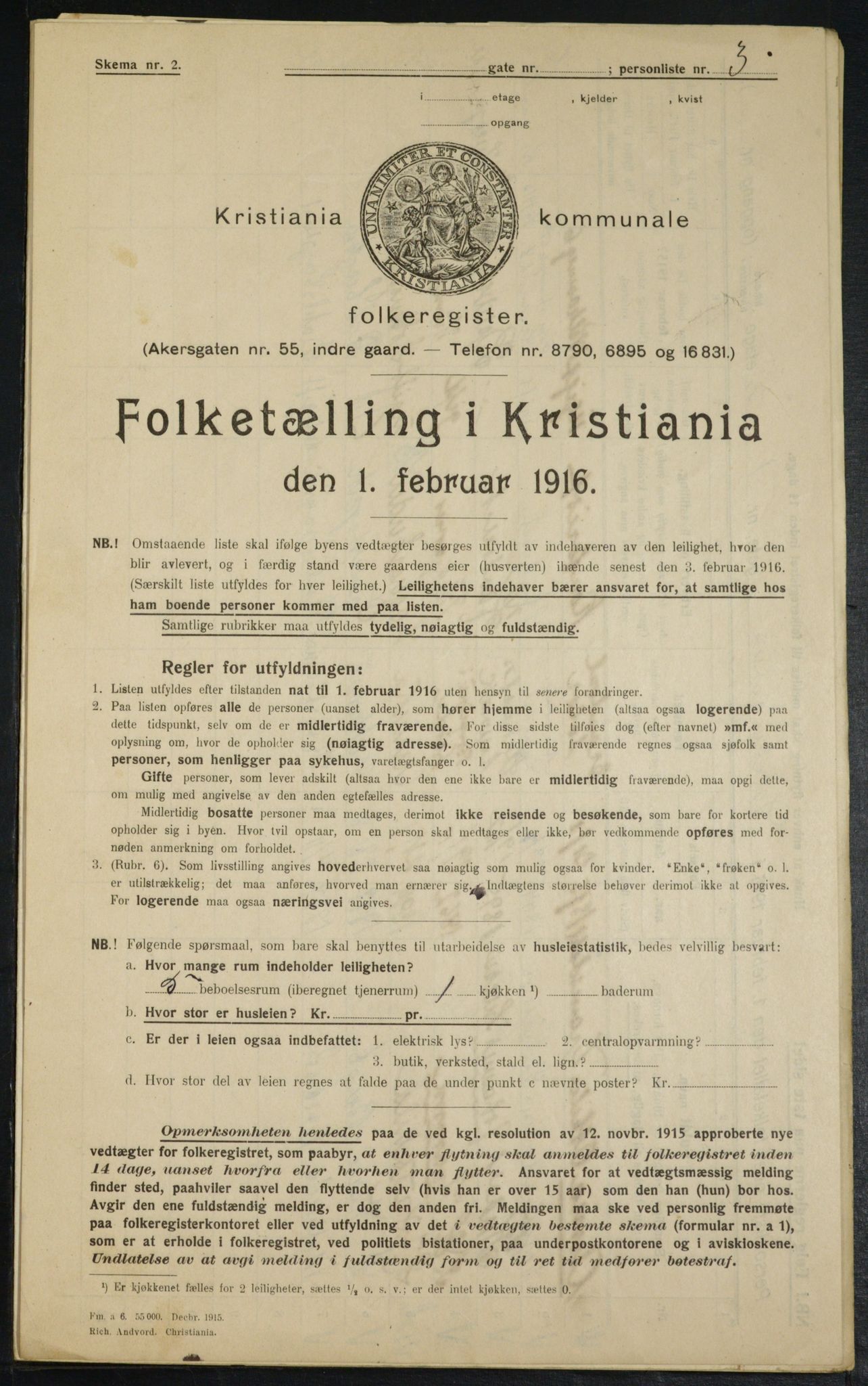 OBA, Kommunal folketelling 1.2.1916 for Kristiania, 1916, s. 14077