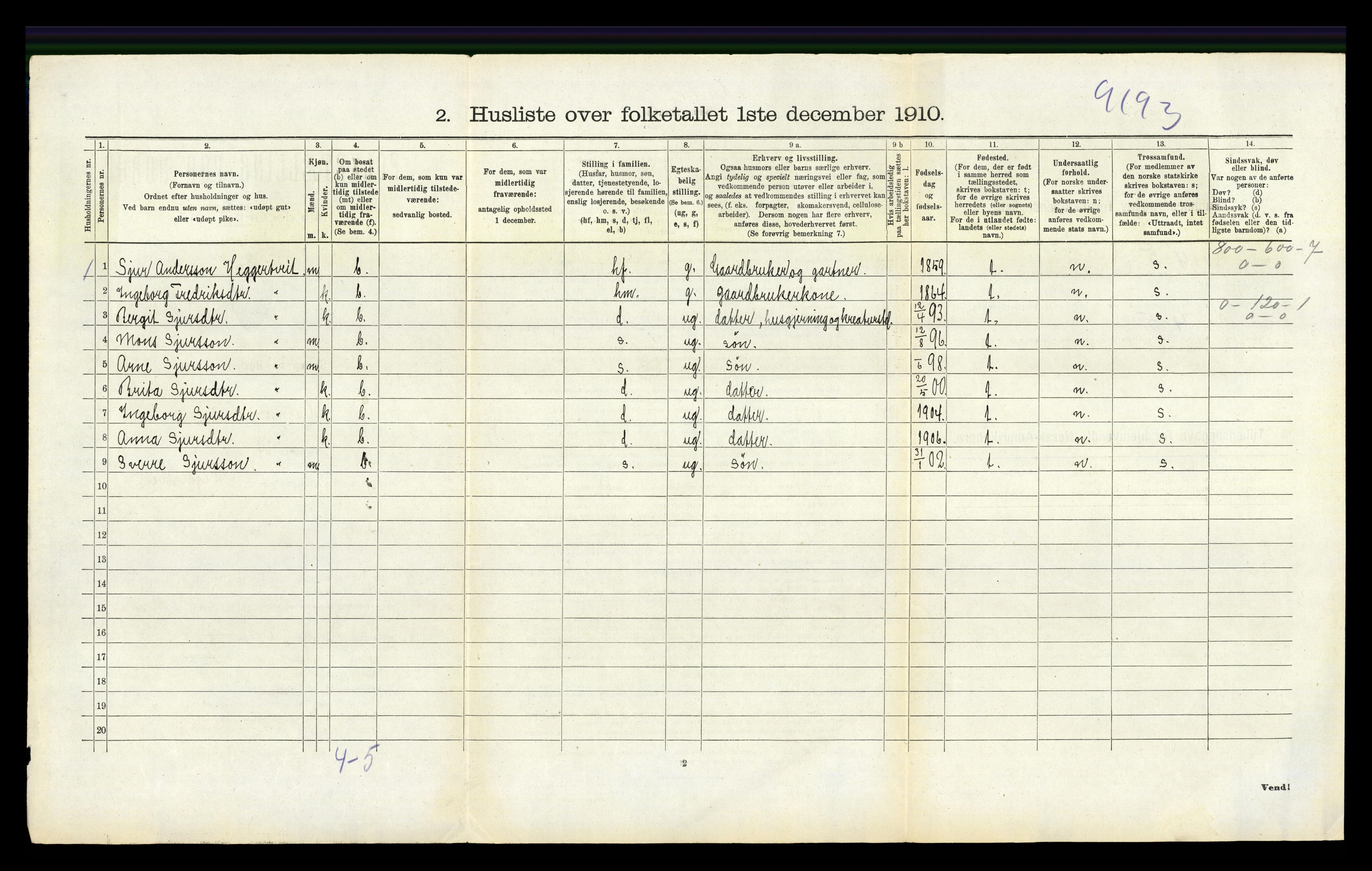 RA, Folketelling 1910 for 1254 Hamre herred, 1910, s. 331