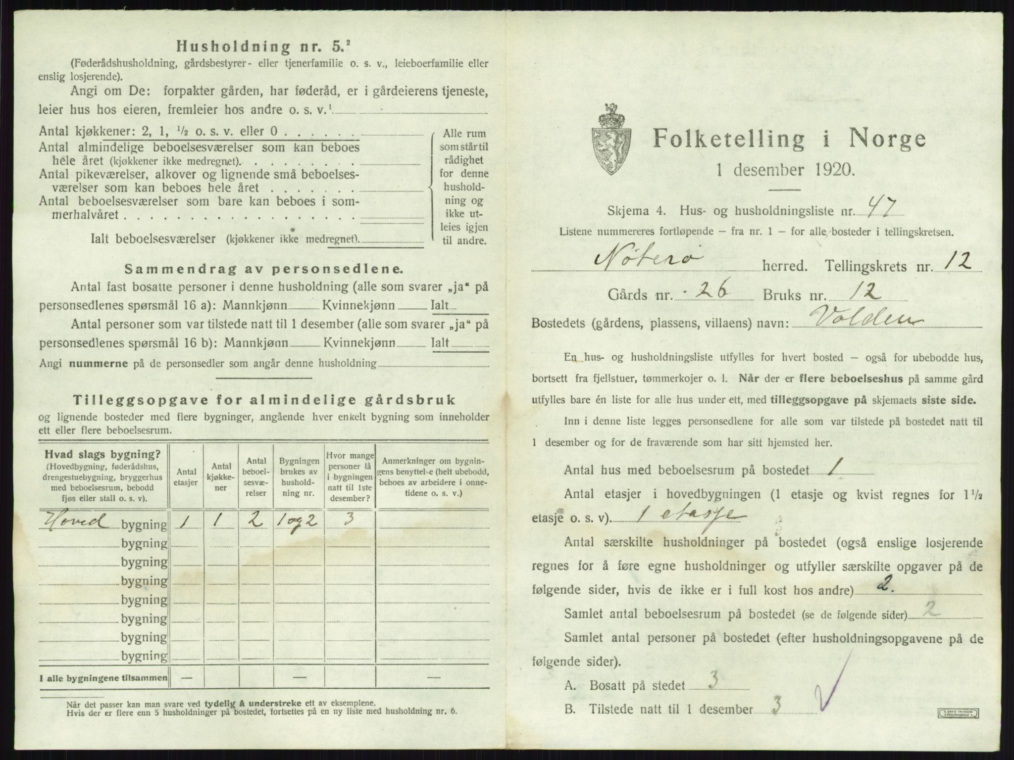 SAKO, Folketelling 1920 for 0722 Nøtterøy herred, 1920, s. 2545