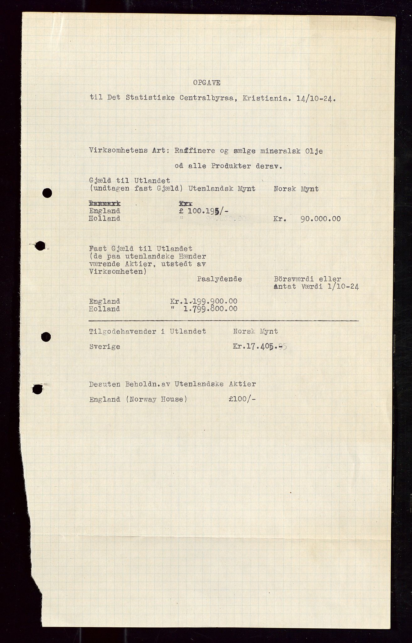 Pa 1521 - A/S Norske Shell, AV/SAST-A-101915/E/Ea/Eaa/L0013: Sjefskorrespondanse, 1924, s. 176