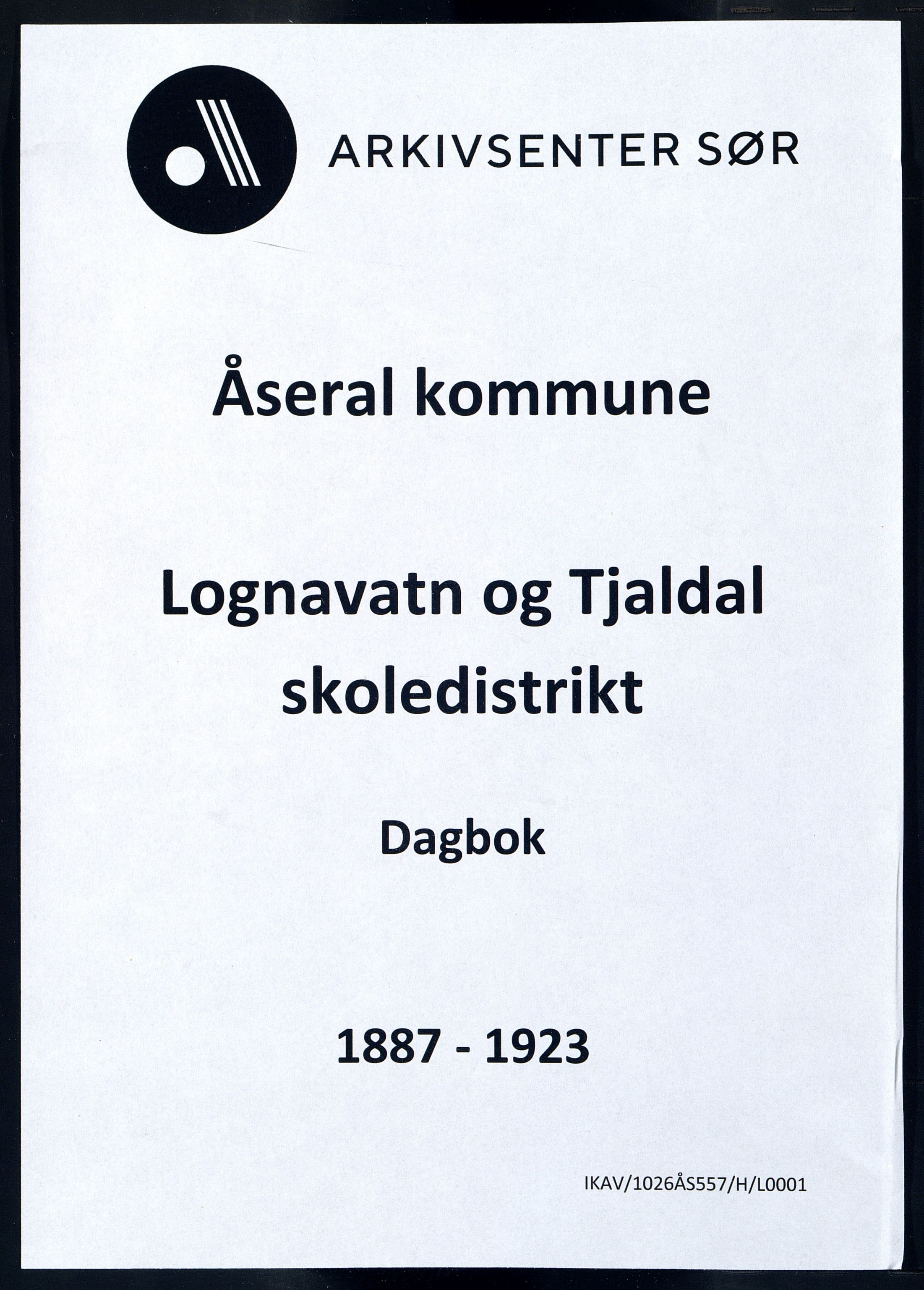 Åseral kommune - Longnavatn og Tjaldal Skoledistrikt, ARKSOR/1026ÅS557/H/L0001: Skoleprotokoll, 1887-1923