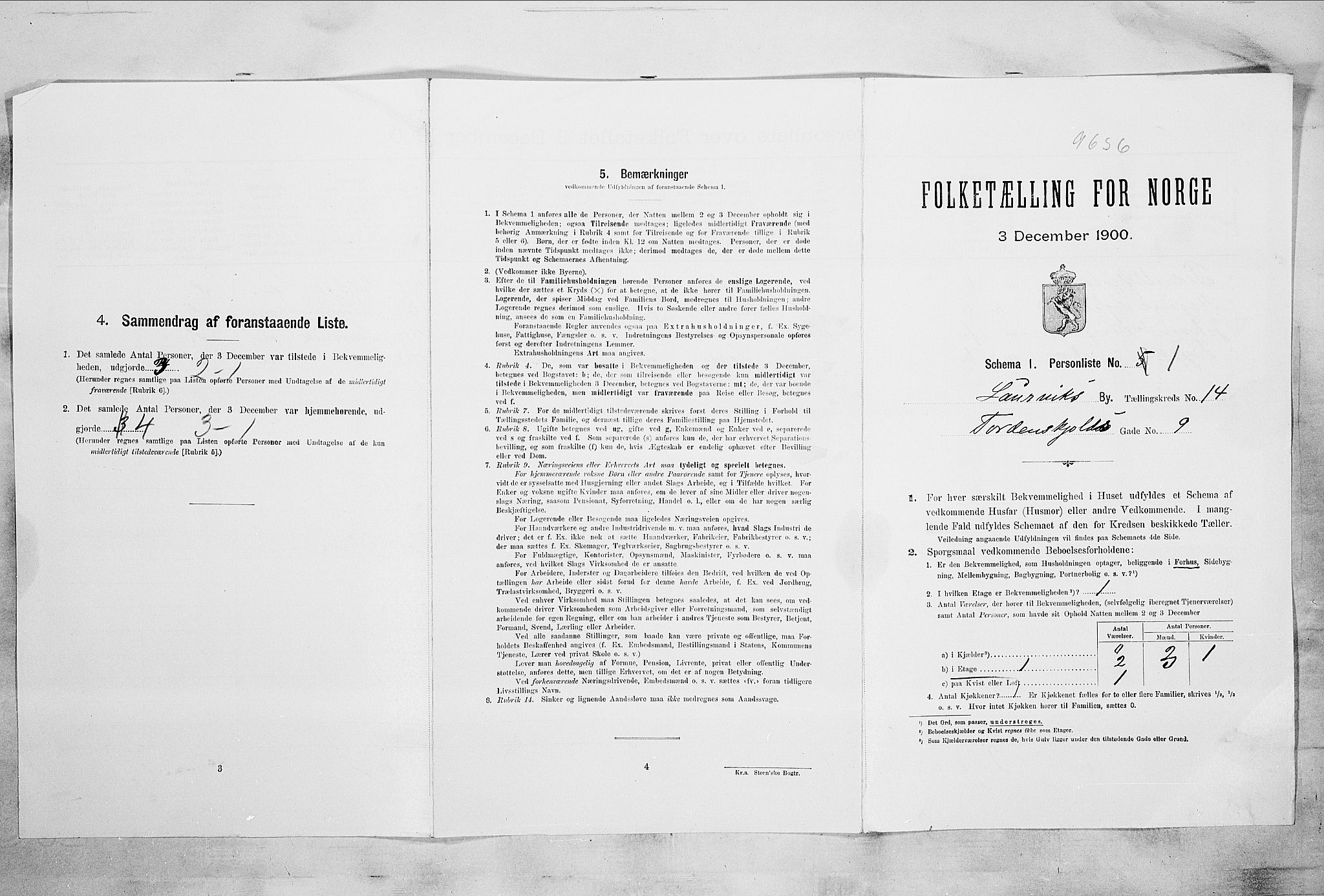 RA, Folketelling 1900 for 0707 Larvik kjøpstad, 1900, s. 1332