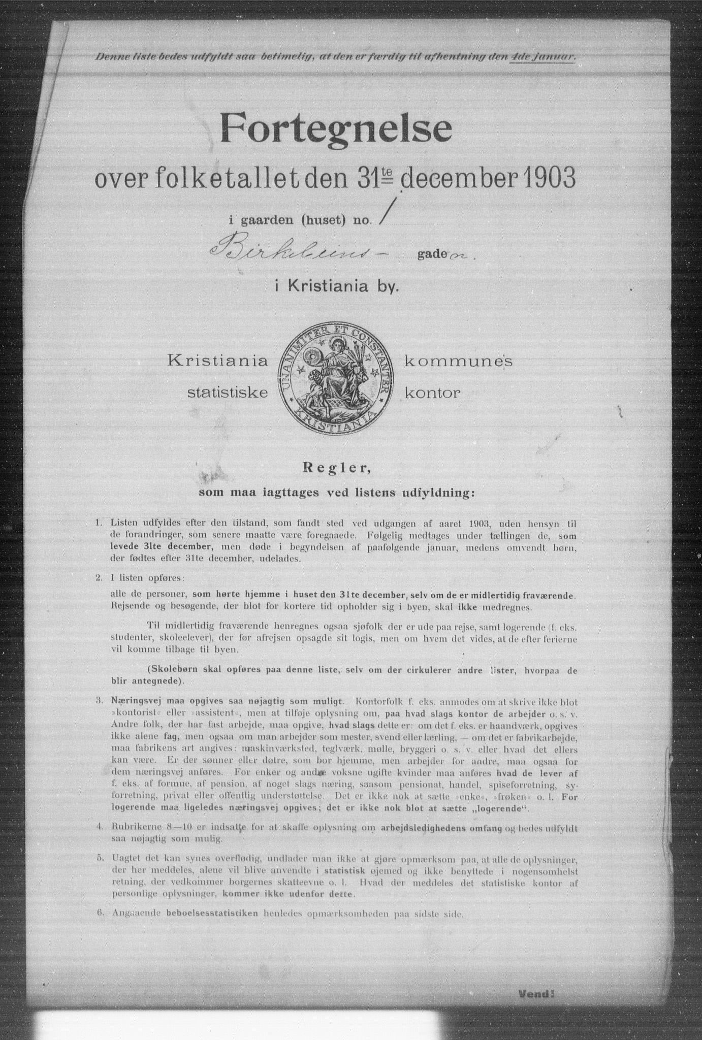 OBA, Kommunal folketelling 31.12.1903 for Kristiania kjøpstad, 1903, s. 1096