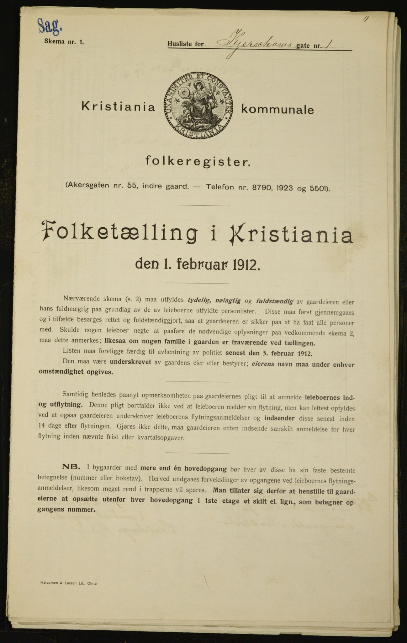 OBA, Kommunal folketelling 1.2.1912 for Kristiania, 1912, s. 49672