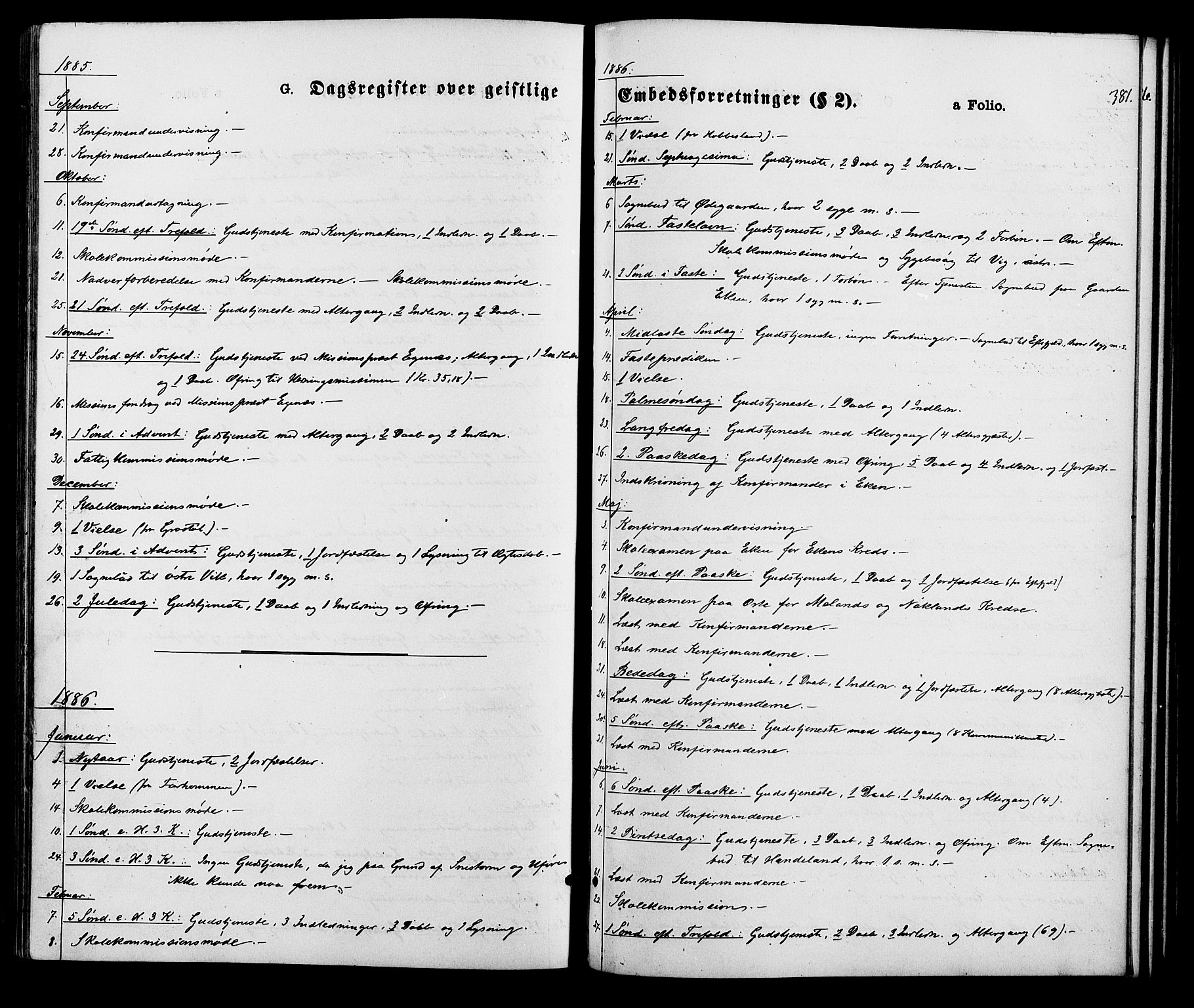 Hægebostad sokneprestkontor, SAK/1111-0024/F/Fa/Fab/L0003: Ministerialbok nr. A 3, 1872-1886, s. 382