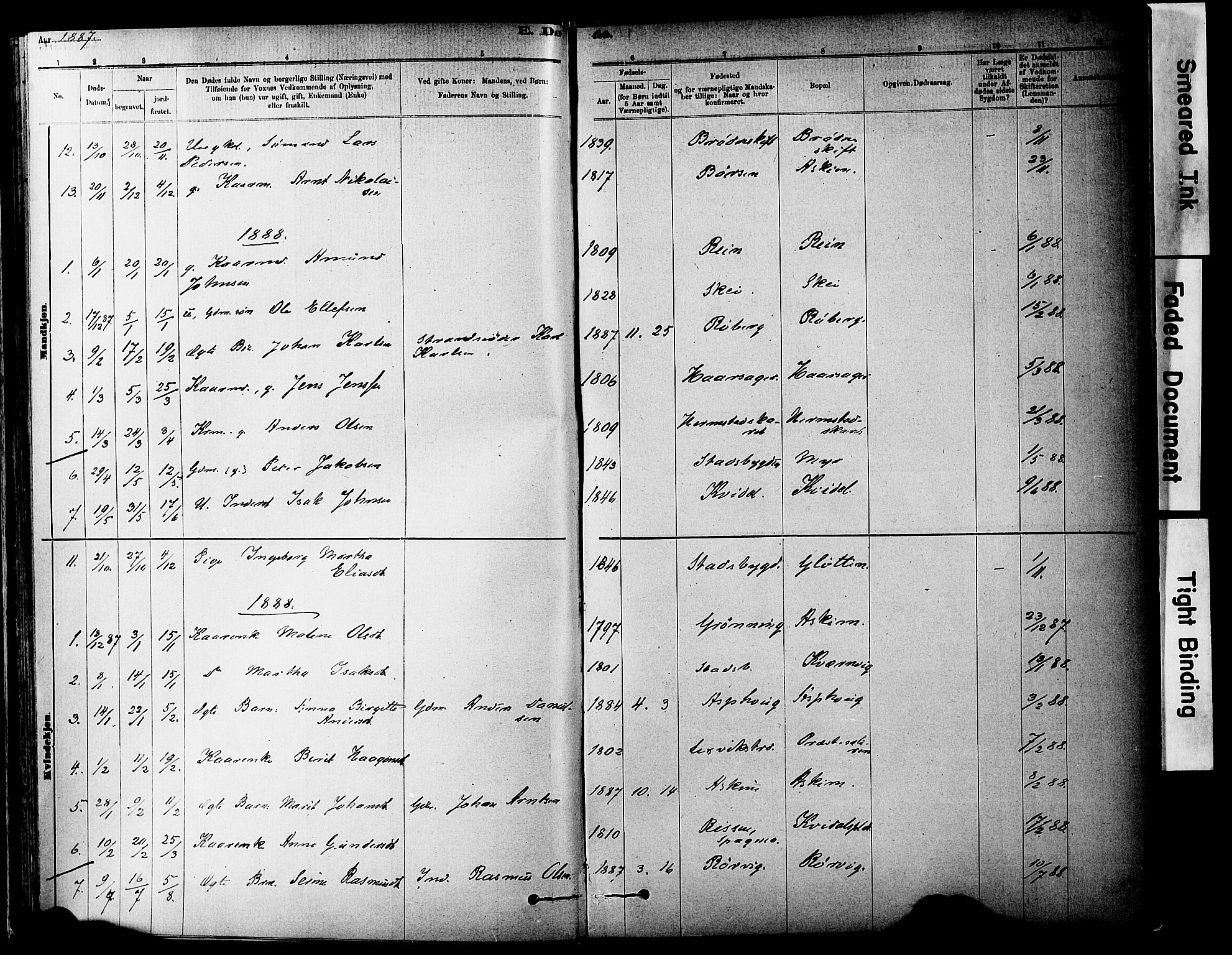 Ministerialprotokoller, klokkerbøker og fødselsregistre - Sør-Trøndelag, AV/SAT-A-1456/646/L0615: Ministerialbok nr. 646A13, 1885-1900