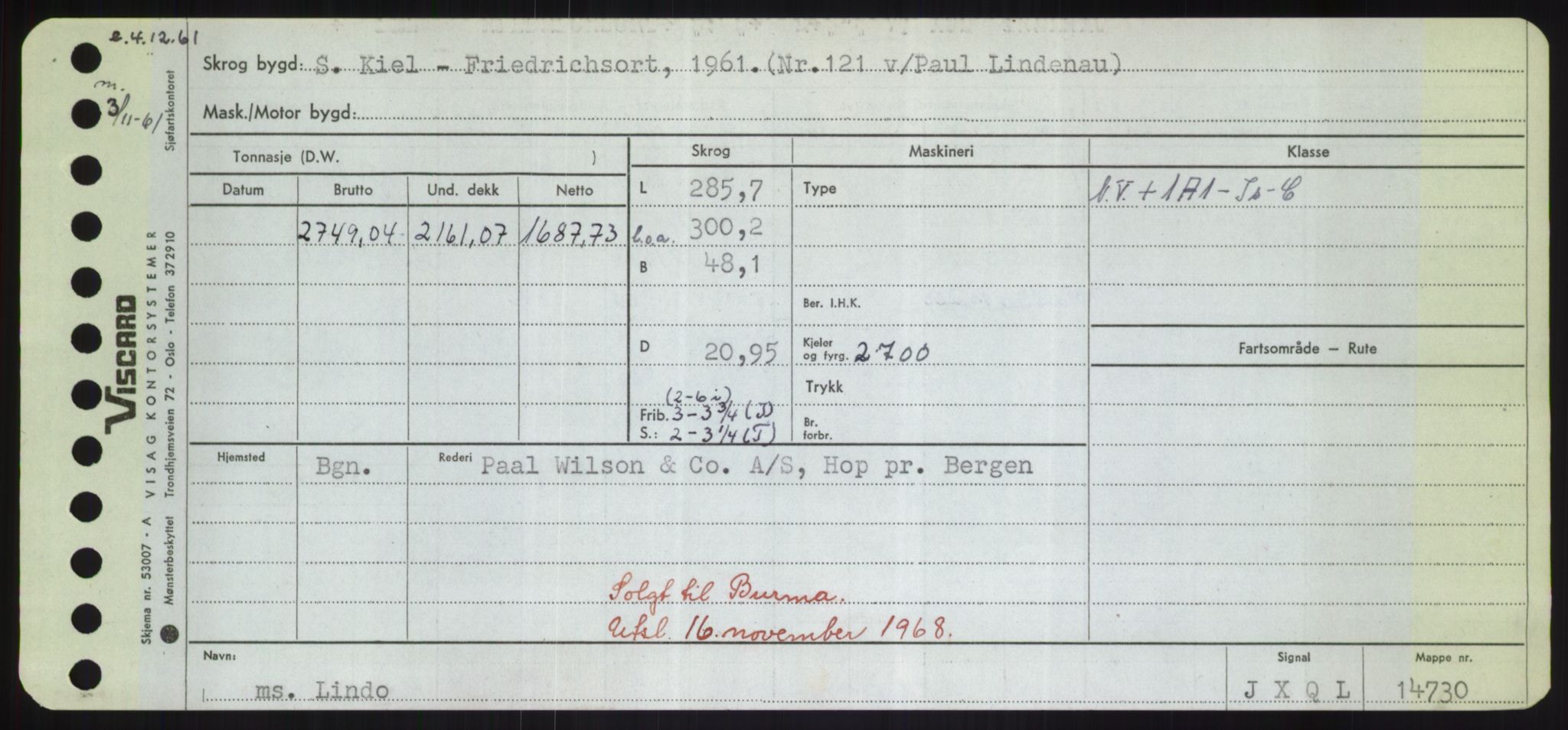 Sjøfartsdirektoratet med forløpere, Skipsmålingen, RA/S-1627/H/Hd/L0023: Fartøy, Lia-Løv, s. 141