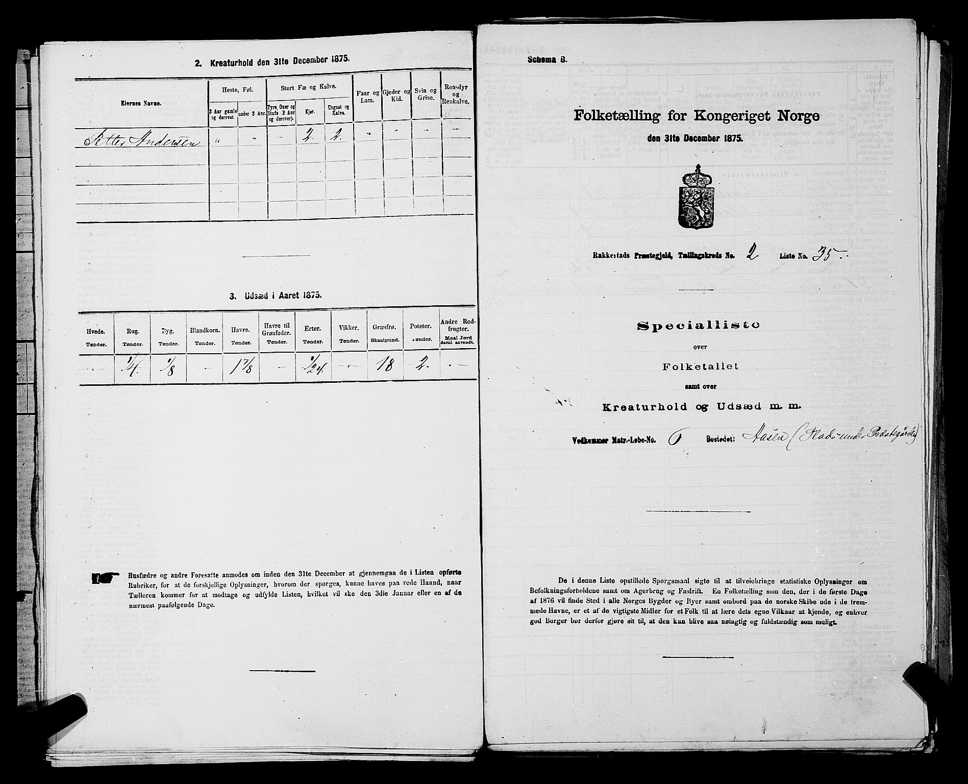 RA, Folketelling 1875 for 0128P Rakkestad prestegjeld, 1875, s. 292