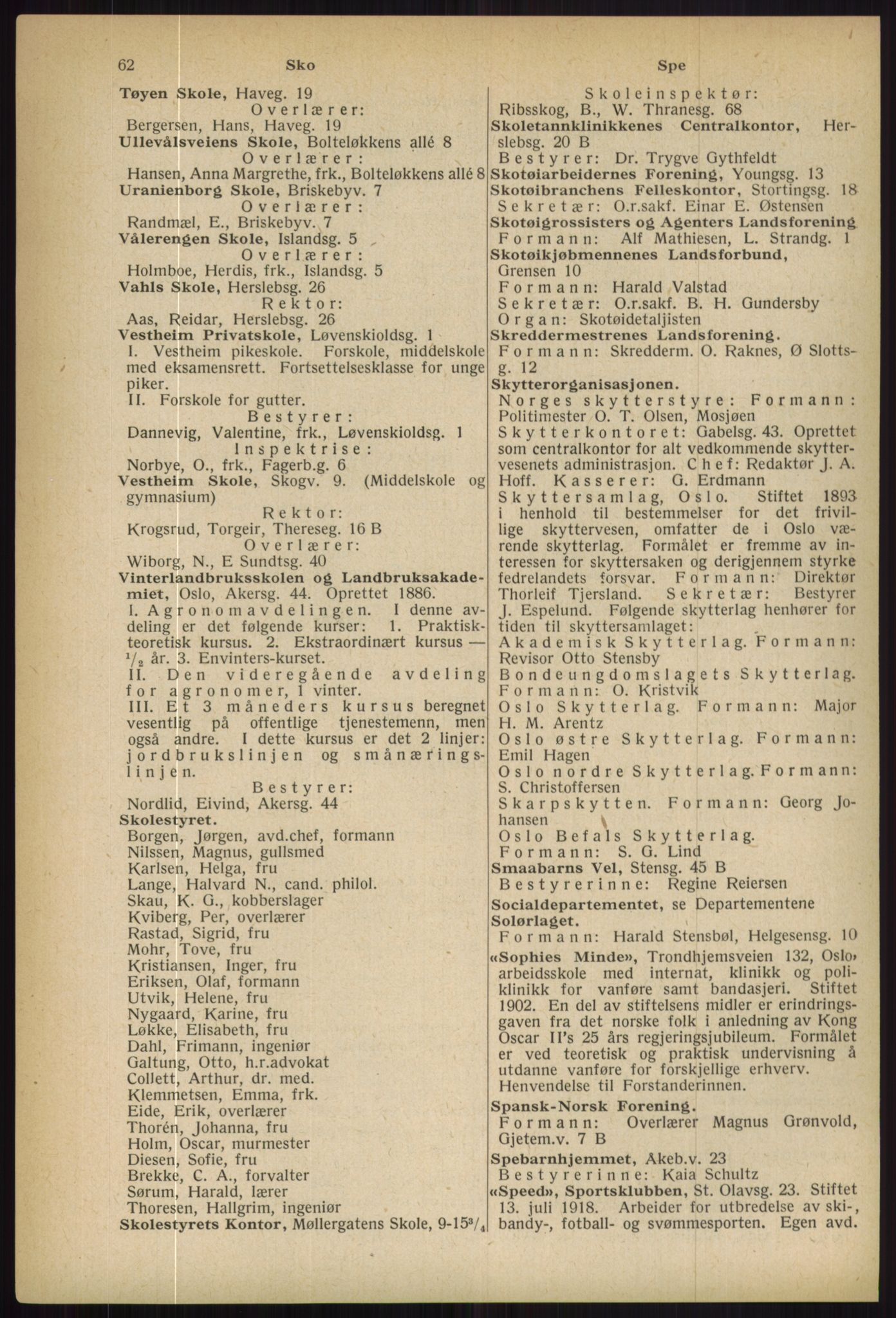 Kristiania/Oslo adressebok, PUBL/-, 1936, s. 62