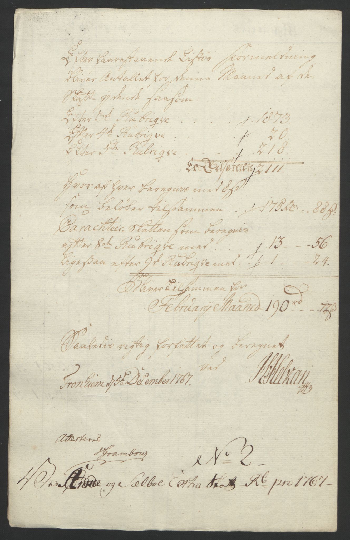 Rentekammeret inntil 1814, Reviderte regnskaper, Fogderegnskap, AV/RA-EA-4092/R61/L4180: Ekstraskatten Strinda og Selbu, 1762-1767, s. 369