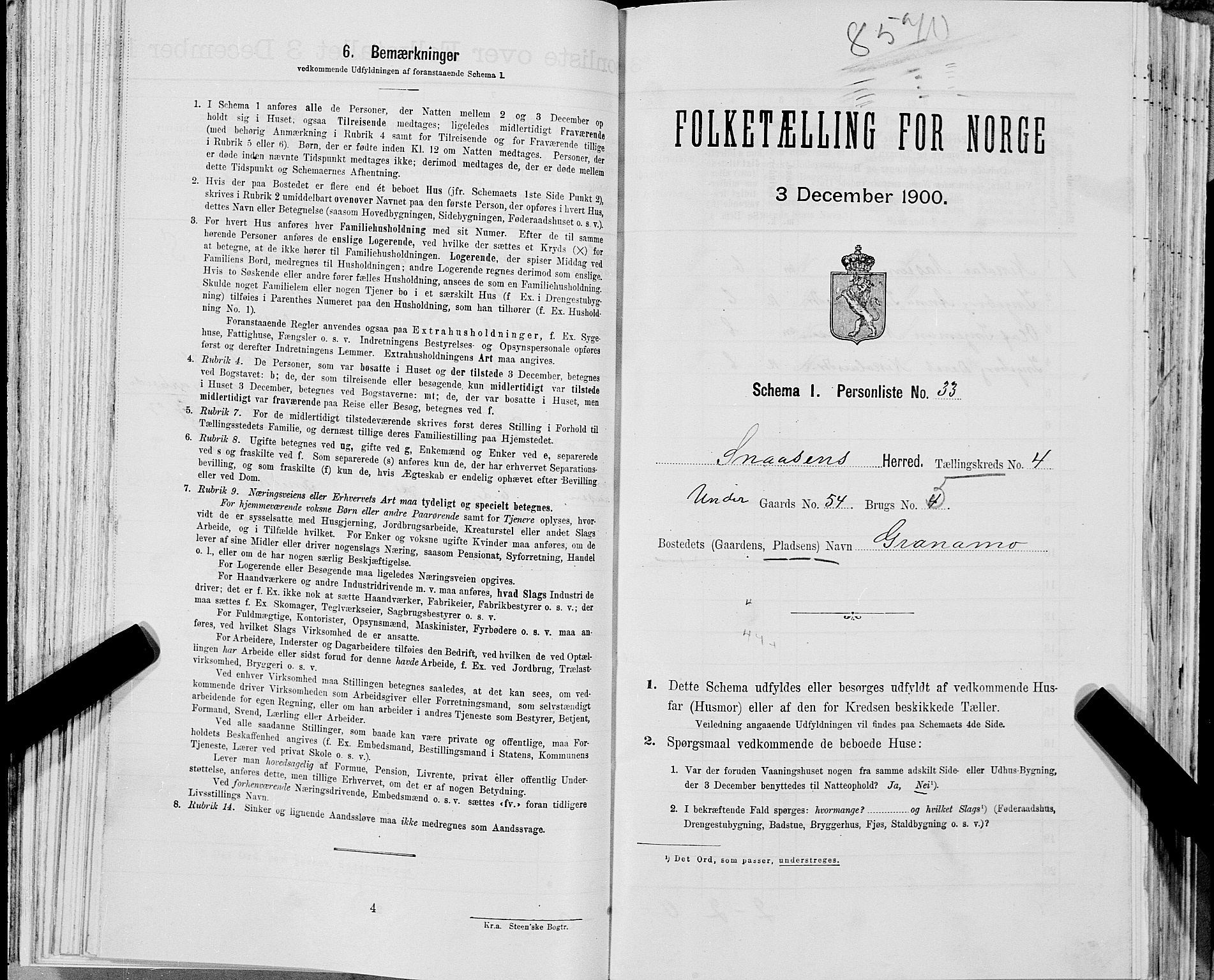 SAT, Folketelling 1900 for 1736 Snåsa herred, 1900, s. 936