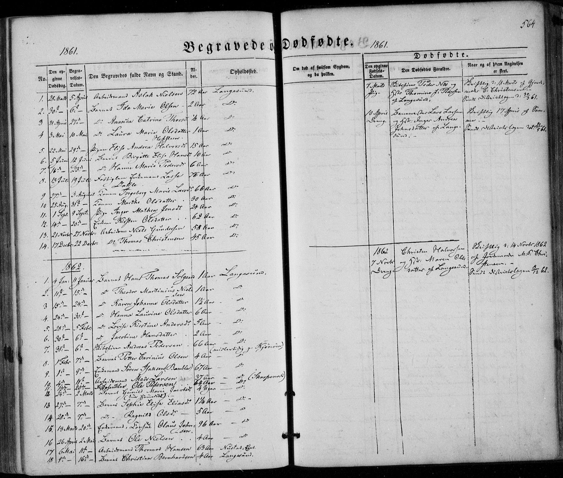 Bamble kirkebøker, AV/SAKO-A-253/F/Fa/L0005: Ministerialbok nr. I 5, 1854-1869, s. 564