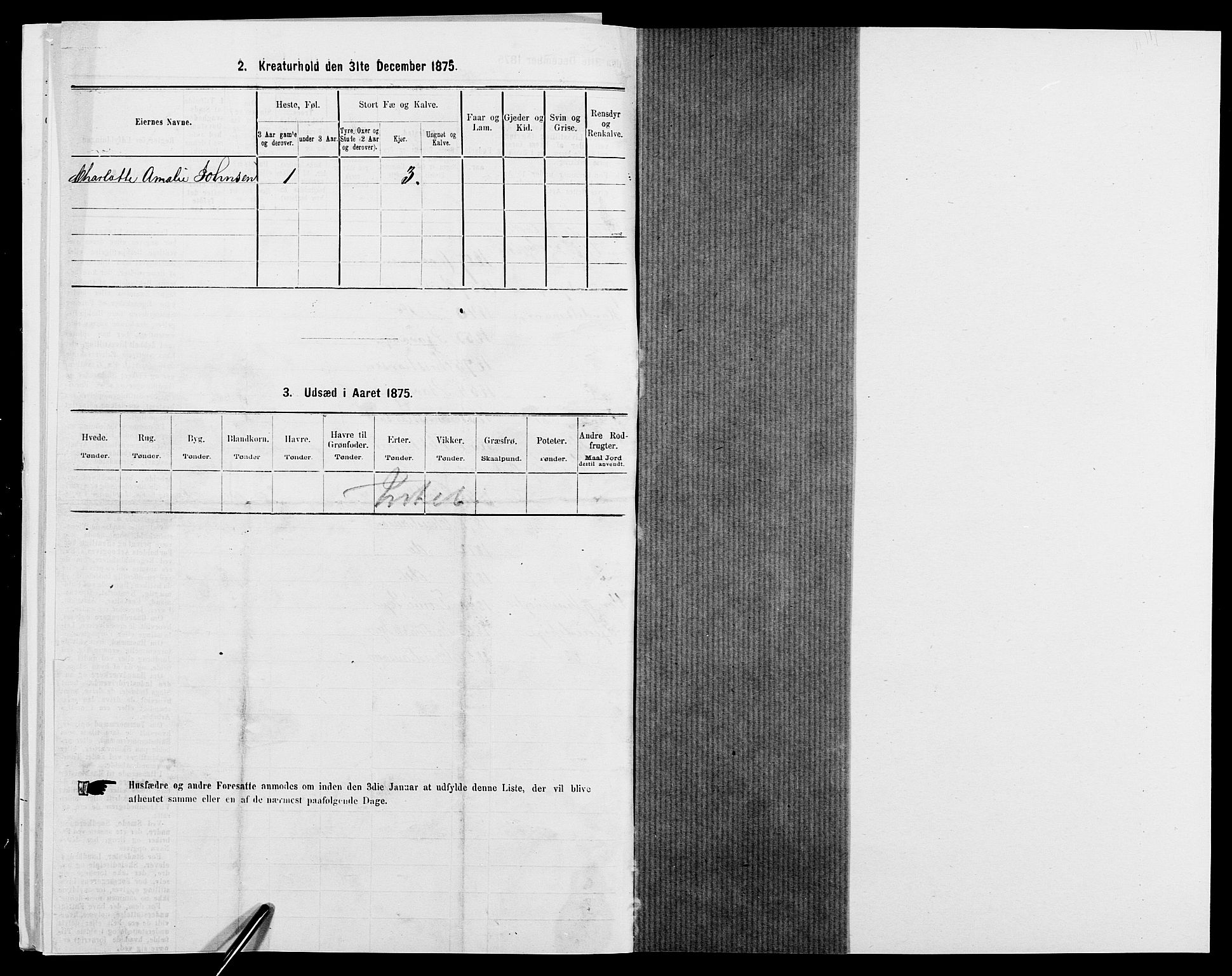 SAK, Folketelling 1875 for 1001P Kristiansand prestegjeld, 1875, s. 2174