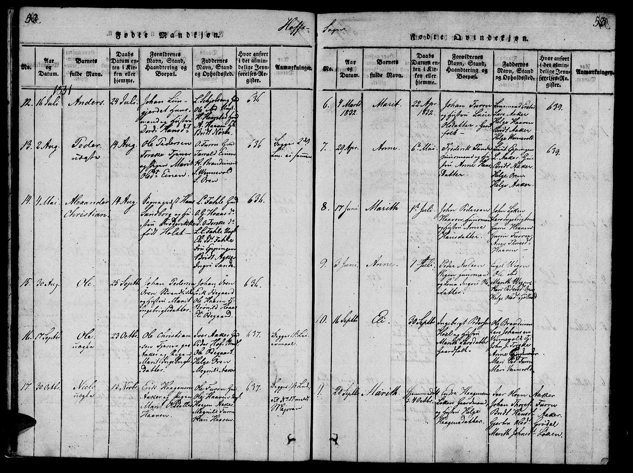 Ministerialprotokoller, klokkerbøker og fødselsregistre - Møre og Romsdal, SAT/A-1454/590/L1009: Ministerialbok nr. 590A03 /1, 1819-1832, s. 52-53