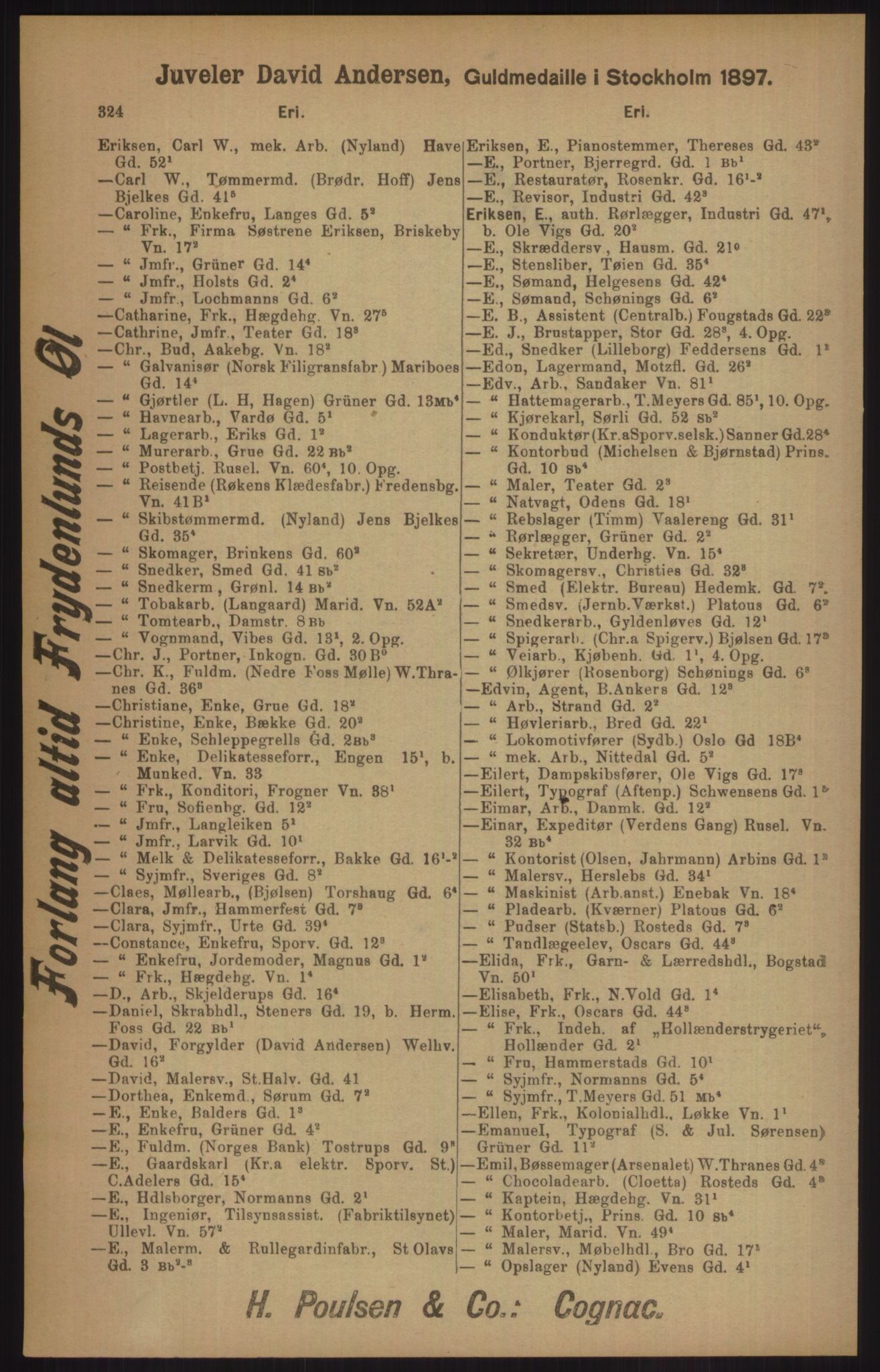 Kristiania/Oslo adressebok, PUBL/-, 1905, s. 324