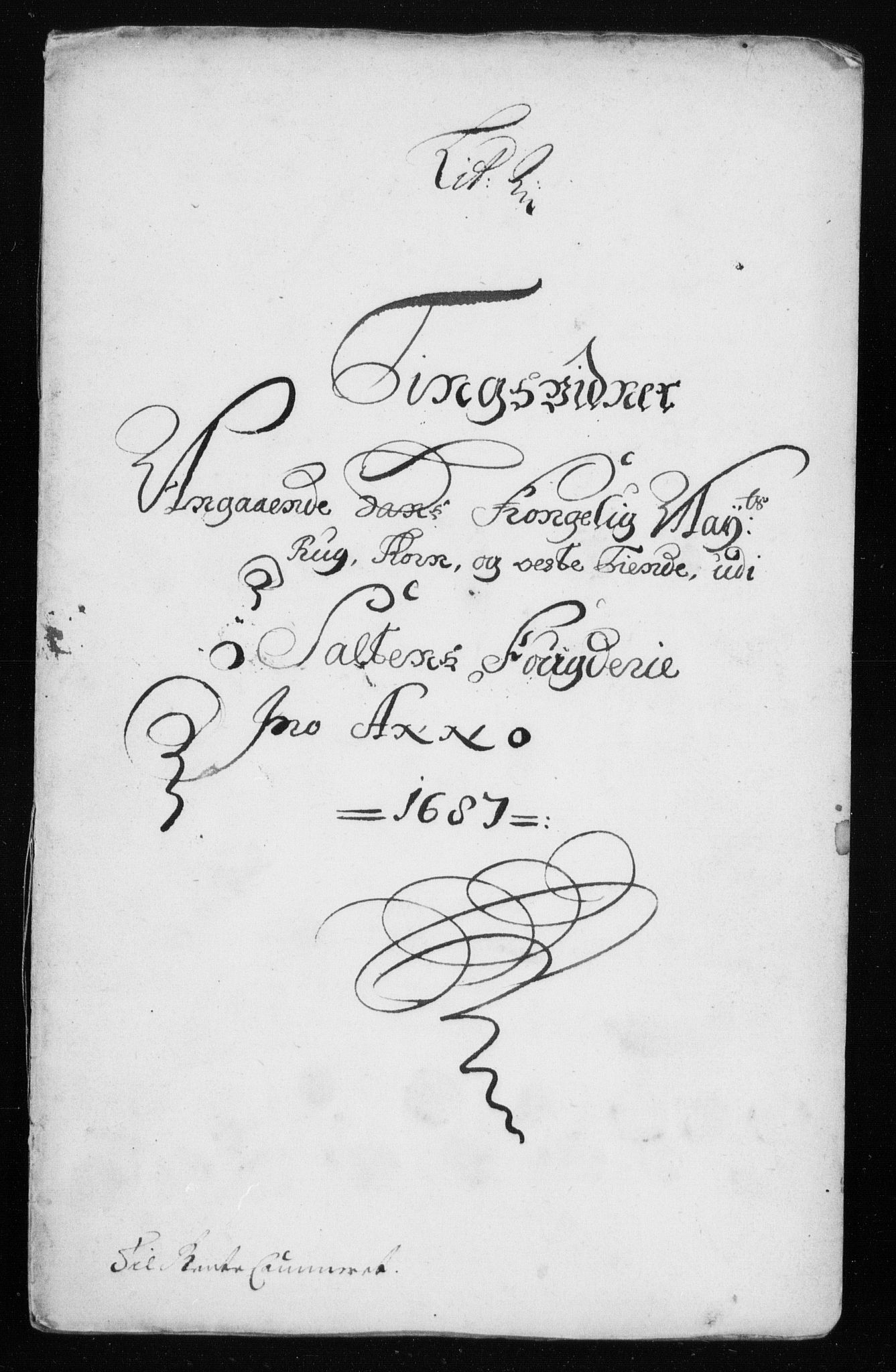 Rentekammeret inntil 1814, Reviderte regnskaper, Stiftamtstueregnskaper, Trondheim stiftamt og Nordland amt, RA/EA-6044/R/Rh/L0009: Nordland amt, 1687