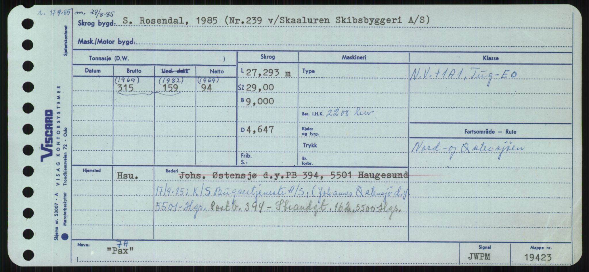 Sjøfartsdirektoratet med forløpere, Skipsmålingen, AV/RA-S-1627/H/Ha/L0004/0002: Fartøy, Mas-R / Fartøy, Odin-R, s. 245