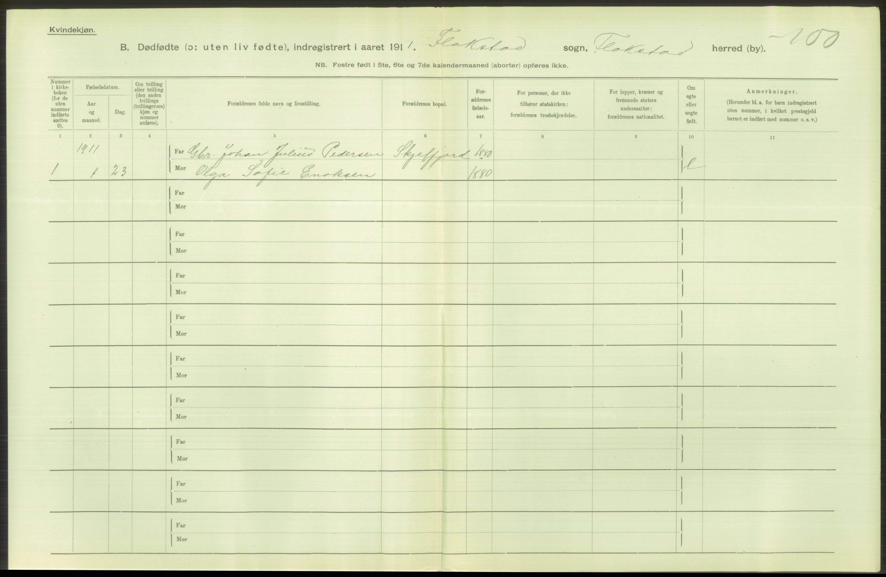 Statistisk sentralbyrå, Sosiodemografiske emner, Befolkning, RA/S-2228/D/Df/Dfb/Dfba/L0046: Nordlands amt:  Døde, dødfødte. Bygder og byer., 1911, s. 130