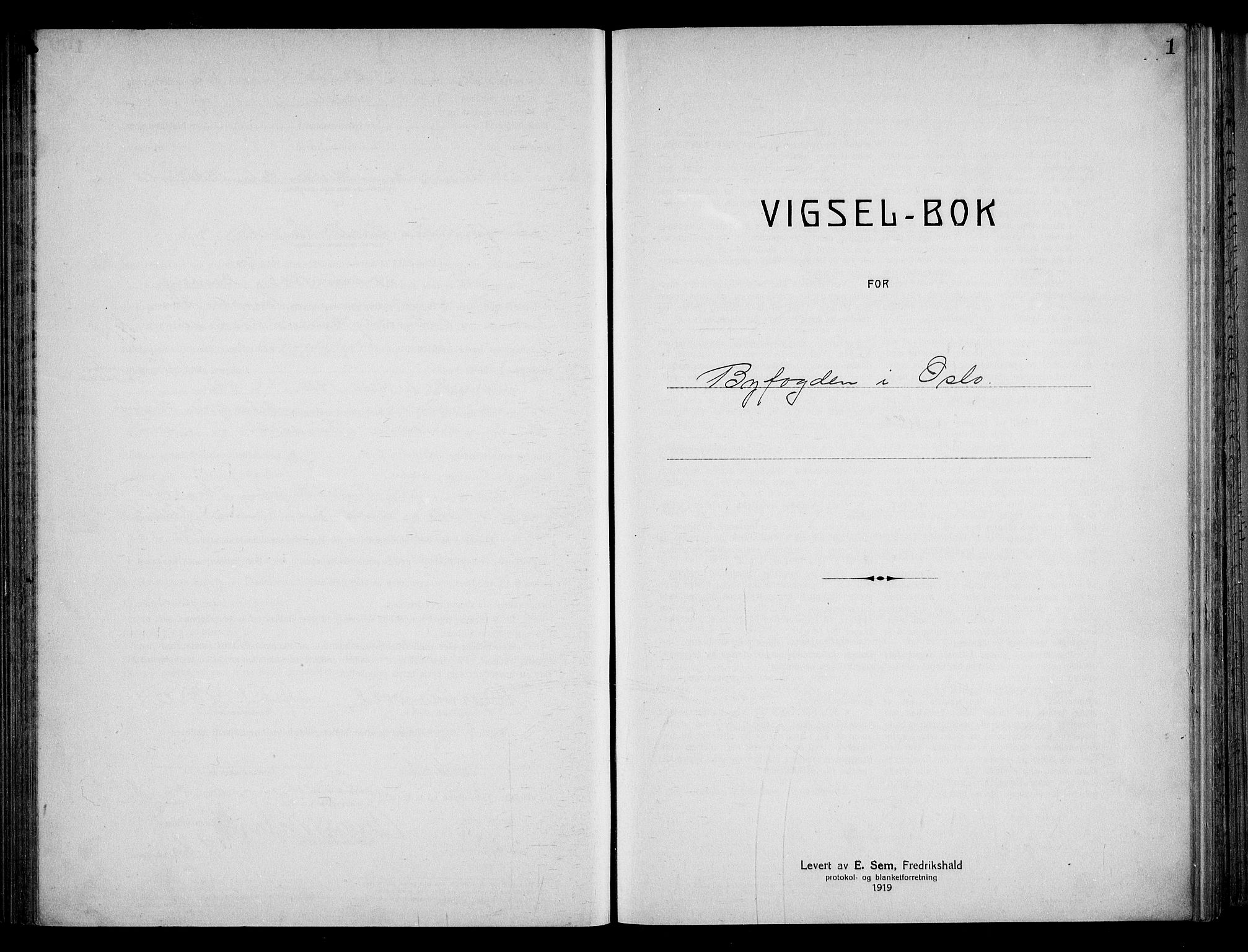 Oslo byfogd avd. I, SAO/A-10220/L/Lb/Lbb/L0020: Notarialprotokoll, rekke II: Vigsler, 1929-1930, s. 1a