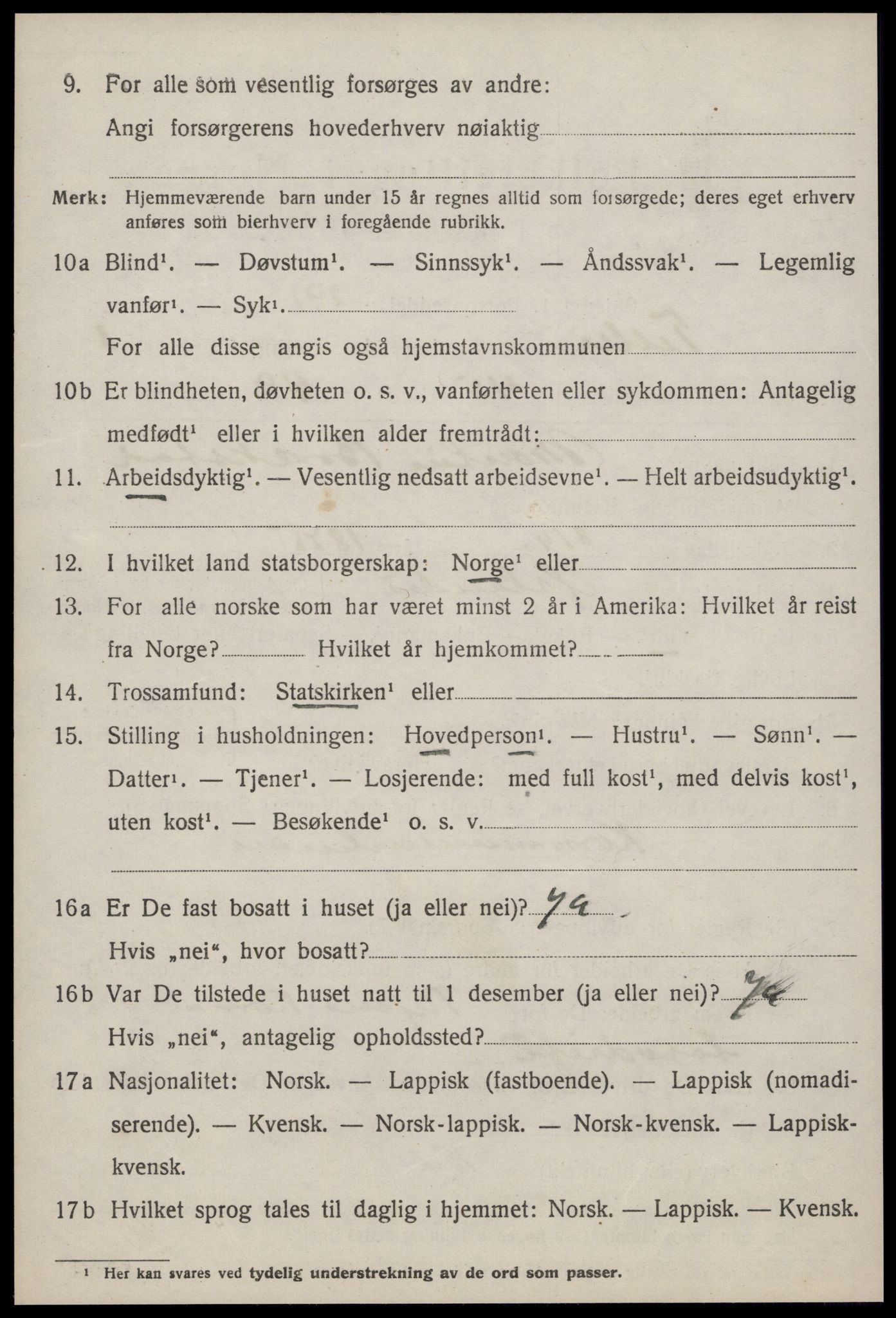 SAT, Folketelling 1920 for 1661 Tiller herred, 1920, s. 950