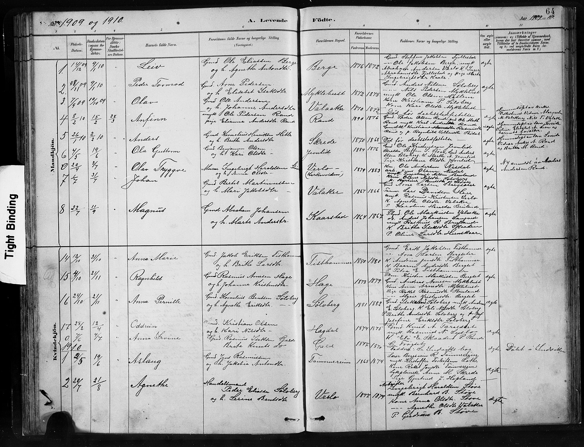 Innvik sokneprestembete, AV/SAB-A-80501: Klokkerbok nr. C 3, 1883-1911, s. 64