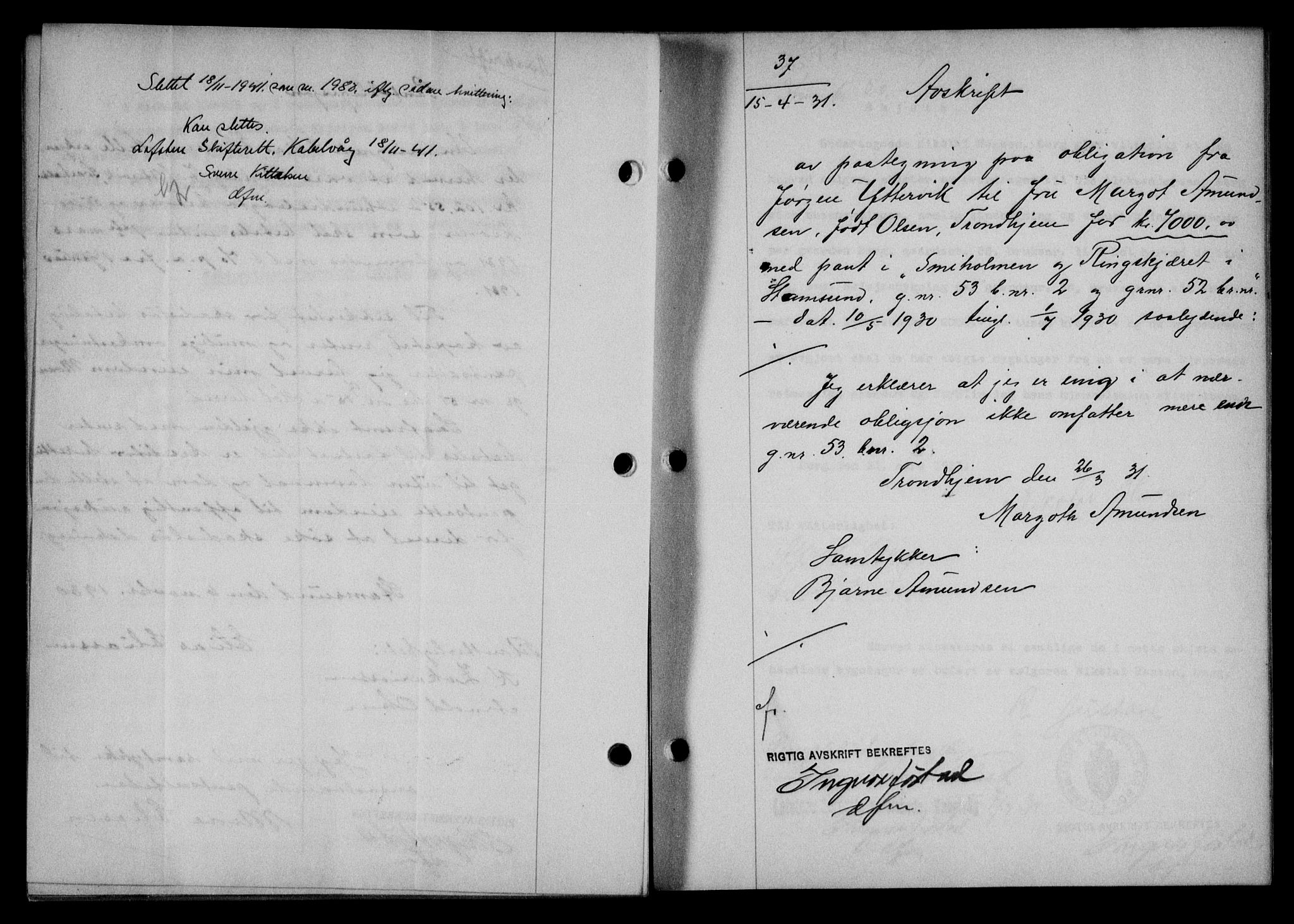 Lofoten sorenskriveri, SAT/A-0017/1/2/2C/L0023b: Pantebok nr. 23b, 1931-1931, Tingl.dato: 15.04.1931