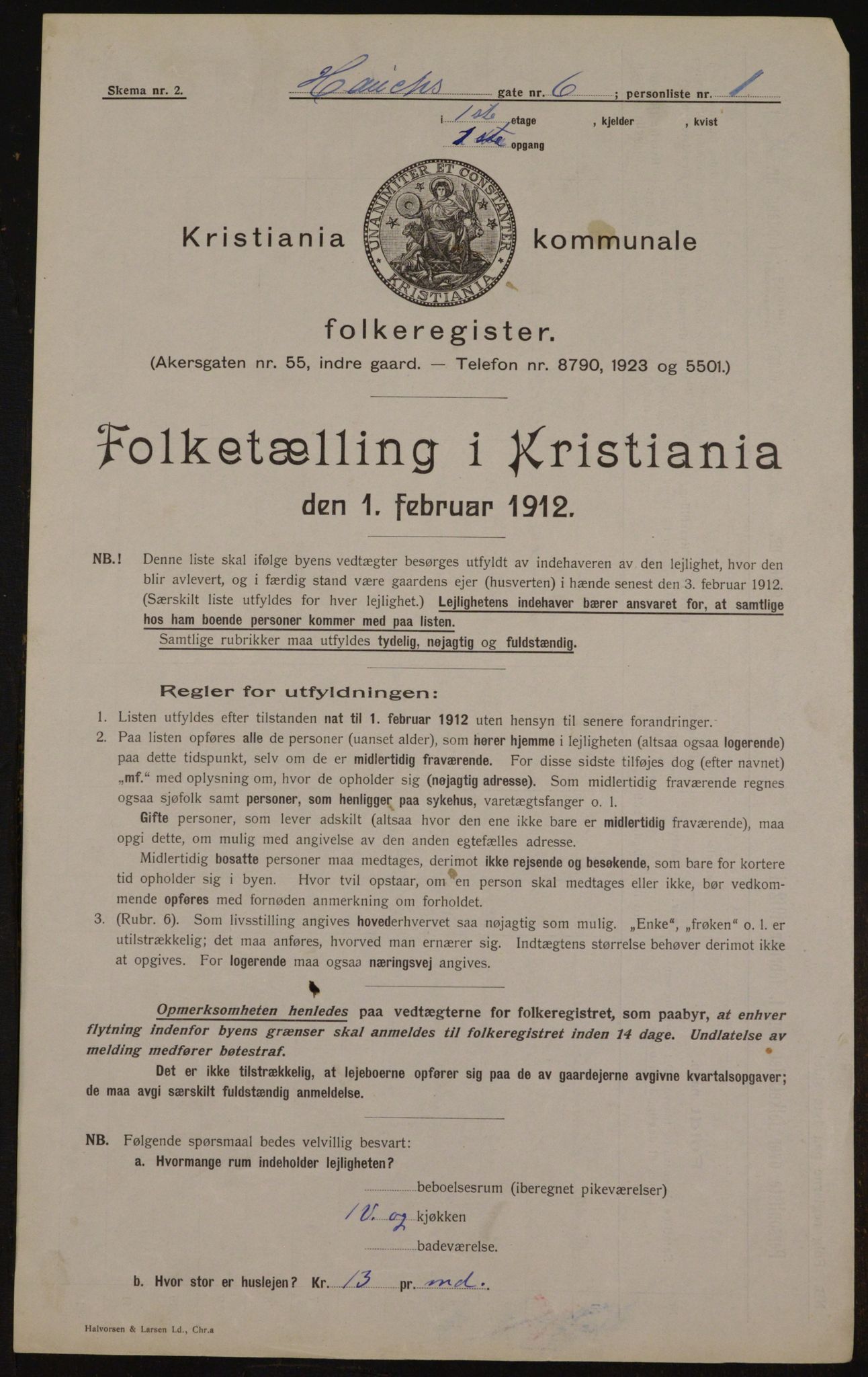 OBA, Kommunal folketelling 1.2.1912 for Kristiania, 1912, s. 35523