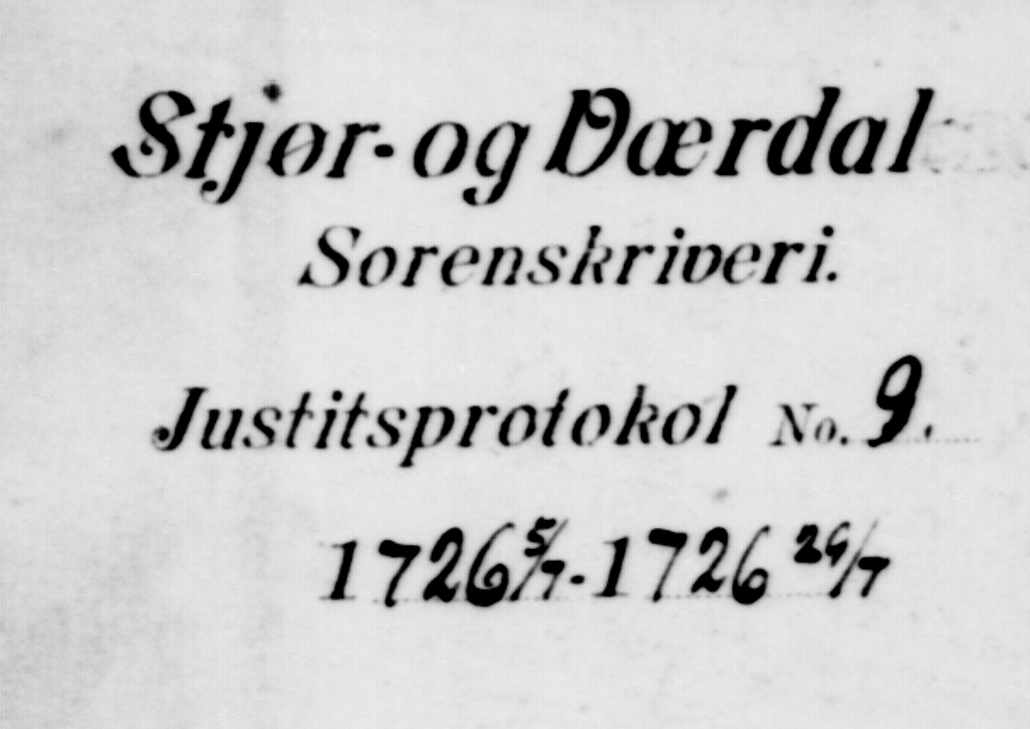 Stjør- og Verdal sorenskriveri, AV/SAT-A-4167/1/1/1Aa/L0009: Tingbok, 1726