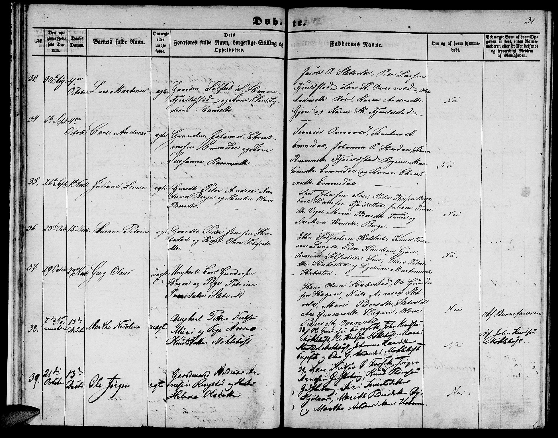 Ministerialprotokoller, klokkerbøker og fødselsregistre - Møre og Romsdal, AV/SAT-A-1454/520/L0291: Klokkerbok nr. 520C03, 1854-1881, s. 31