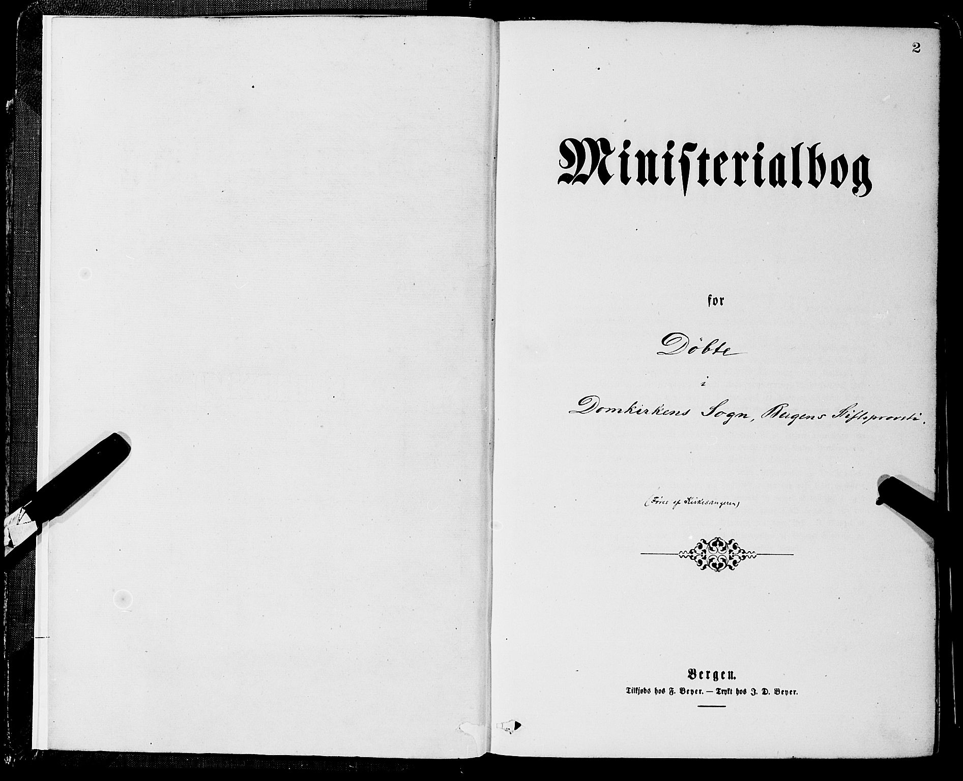Domkirken sokneprestembete, AV/SAB-A-74801/H/Hab/L0013: Klokkerbok nr. B 6, 1869-1876, s. 2