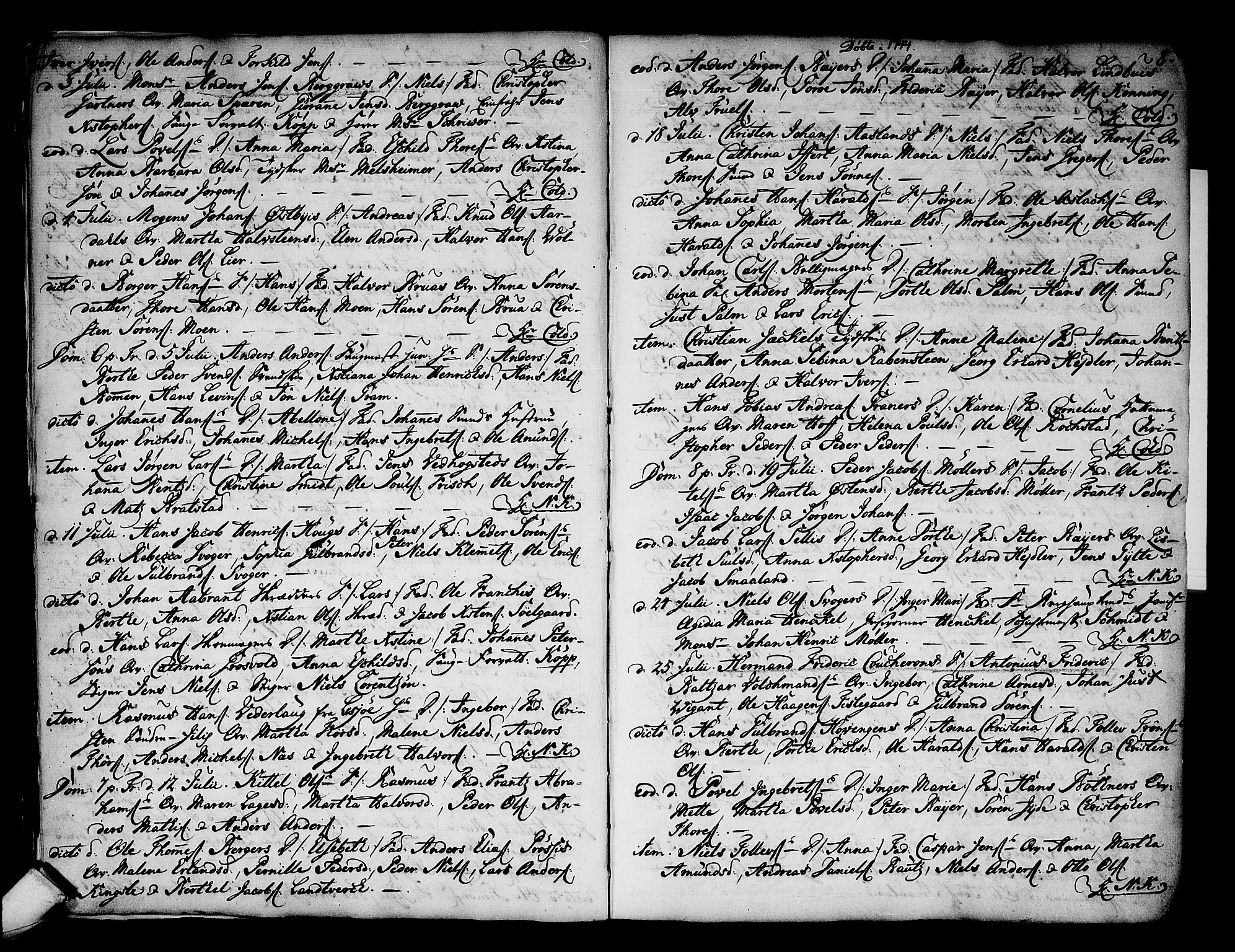 Kongsberg kirkebøker, SAKO/A-22/F/Fa/L0003: Ministerialbok nr. I 3, 1744-1755, s. 8