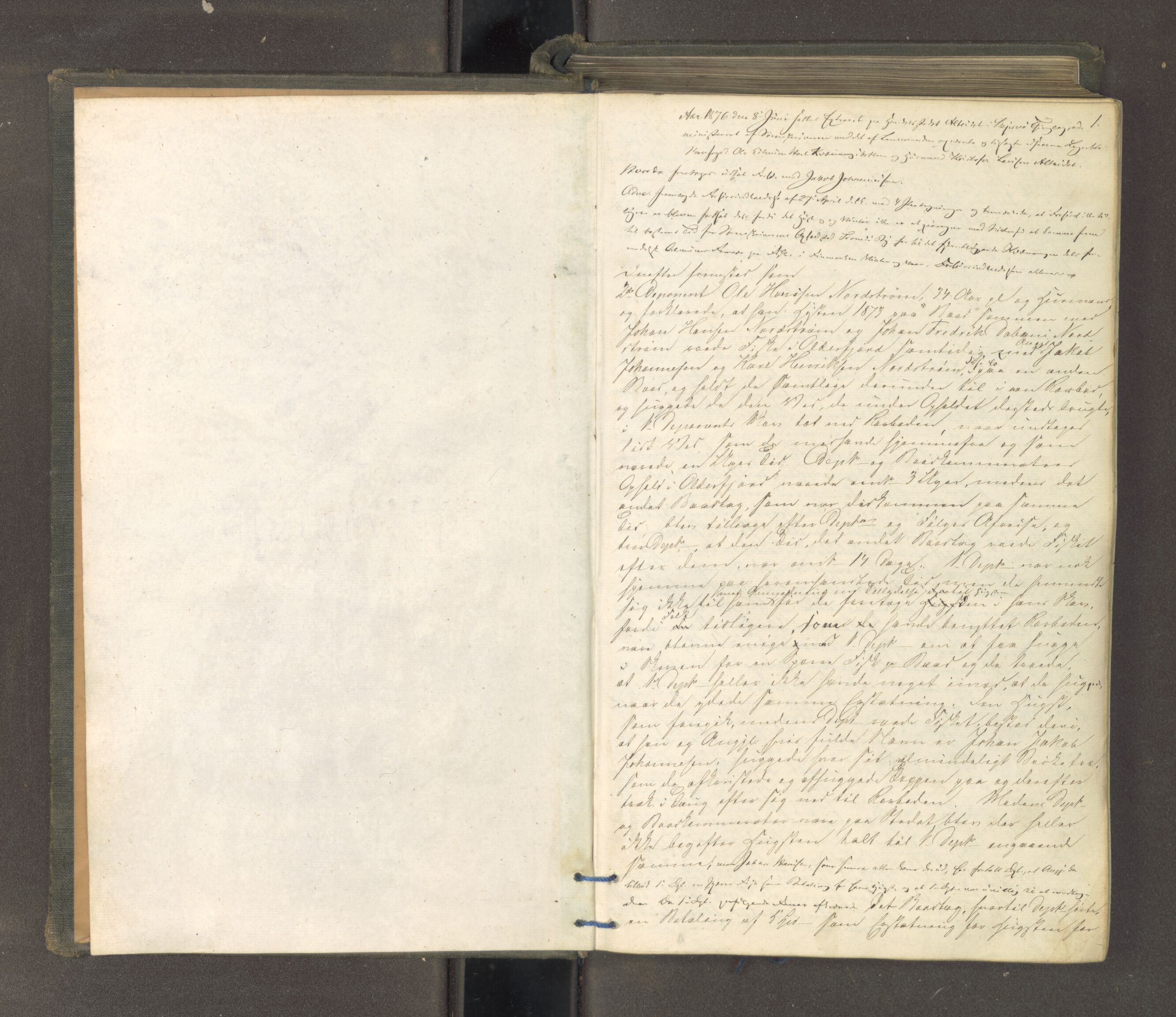 Tromsø sorenskriveri 1855-, AV/SATØ-S-0050/F/Fe/L0131: Ekstrarettsprotokoll, 1876-1881, s. 1a