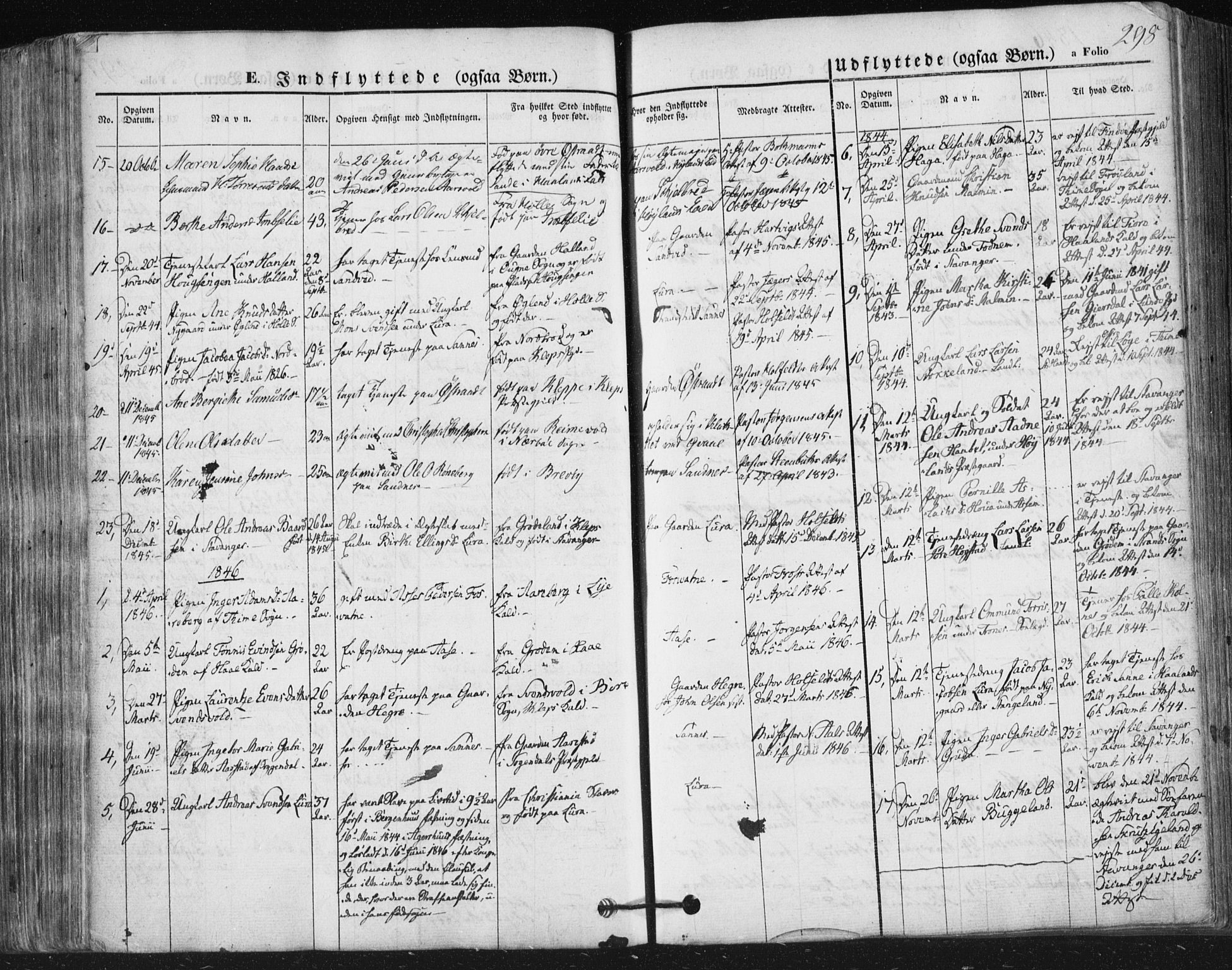 Høyland sokneprestkontor, AV/SAST-A-101799/001/30BA/L0008: Ministerialbok nr. A 8, 1841-1856, s. 298