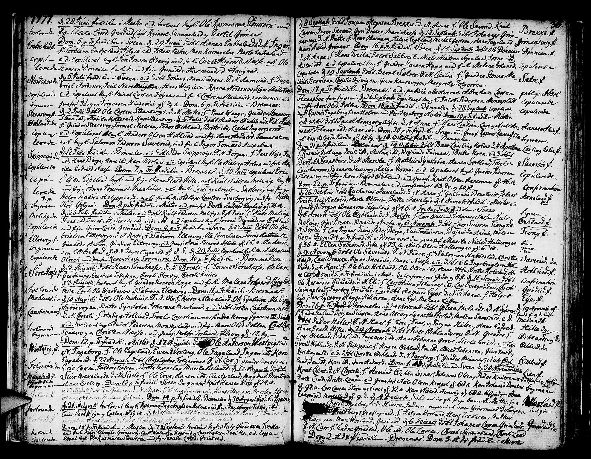 Finnås sokneprestembete, AV/SAB-A-99925/H/Ha/Haa/Haaa/L0003: Ministerialbok nr. A 3, 1765-1803, s. 36