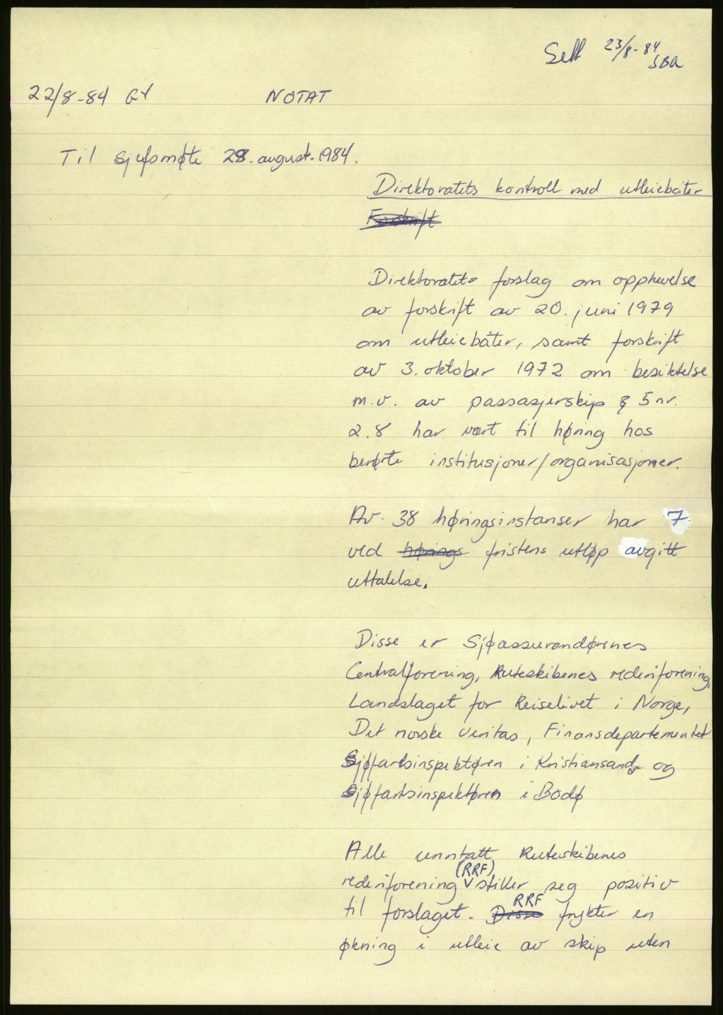 Sjøfartsdirektoratet med forløpere, generelt arkiv, AV/RA-S-1407/D/Du/Duc/L0642/0001: Skipskontrollen - Forskrifter / Forskrift om utleiebåter (2 mapper), 1978-1987, s. 409
