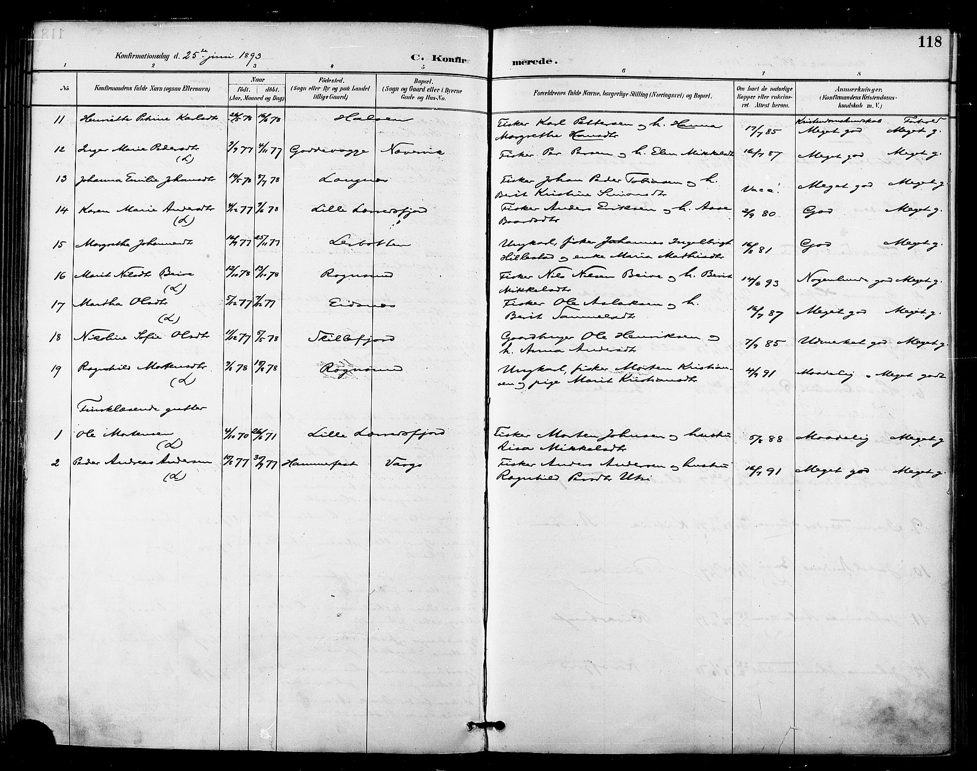 Talvik sokneprestkontor, SATØ/S-1337/H/Ha/L0013kirke: Ministerialbok nr. 13, 1886-1897, s. 118
