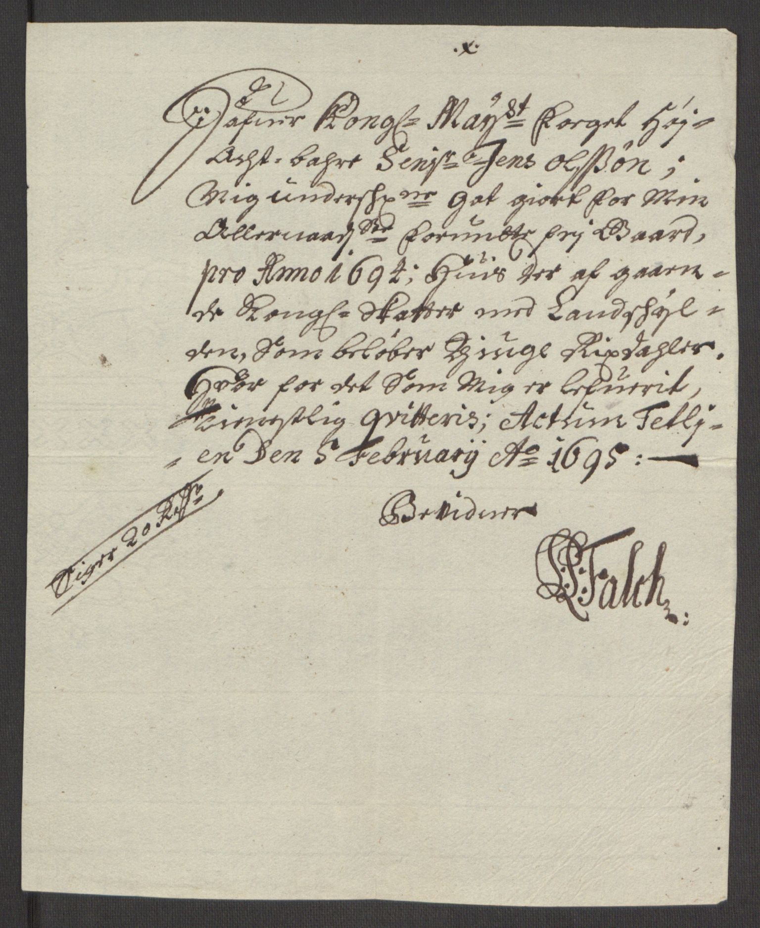 Rentekammeret inntil 1814, Reviderte regnskaper, Fogderegnskap, AV/RA-EA-4092/R64/L4424: Fogderegnskap Namdal, 1692-1695, s. 396