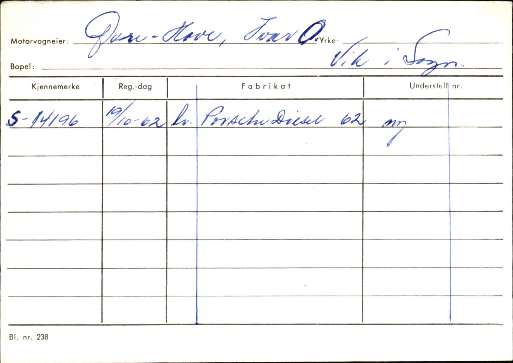 Statens vegvesen, Sogn og Fjordane vegkontor, AV/SAB-A-5301/4/F/L0131: Eigarregister Høyanger P-Å. Stryn S-Å, 1945-1975, s. 2500