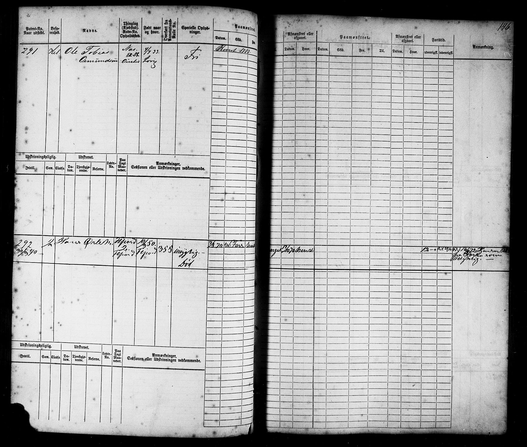 Flekkefjord mønstringskrets, AV/SAK-2031-0018/F/Fb/L0008: Hovedrulle nr 1-770, Æ-5, 1867-1900, s. 150