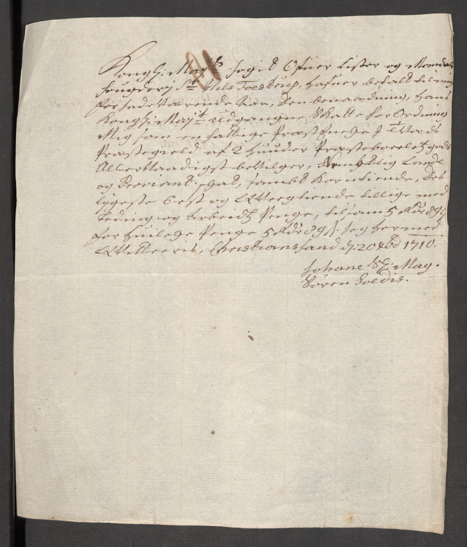 Rentekammeret inntil 1814, Reviderte regnskaper, Fogderegnskap, AV/RA-EA-4092/R43/L2553: Fogderegnskap Lista og Mandal, 1710, s. 91