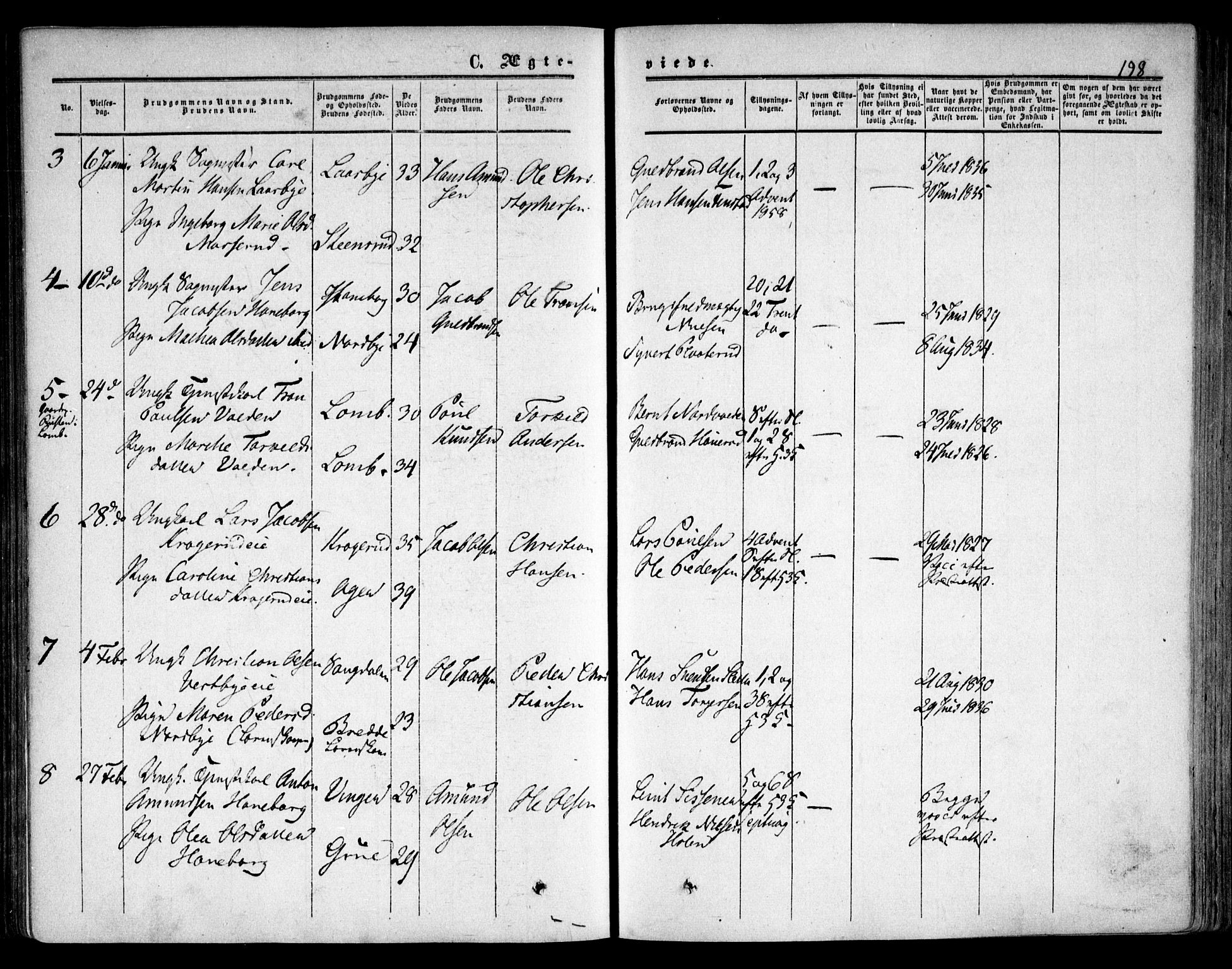 Skedsmo prestekontor Kirkebøker, AV/SAO-A-10033a/F/Fa/L0010: Ministerialbok nr. I 10, 1854-1865, s. 198